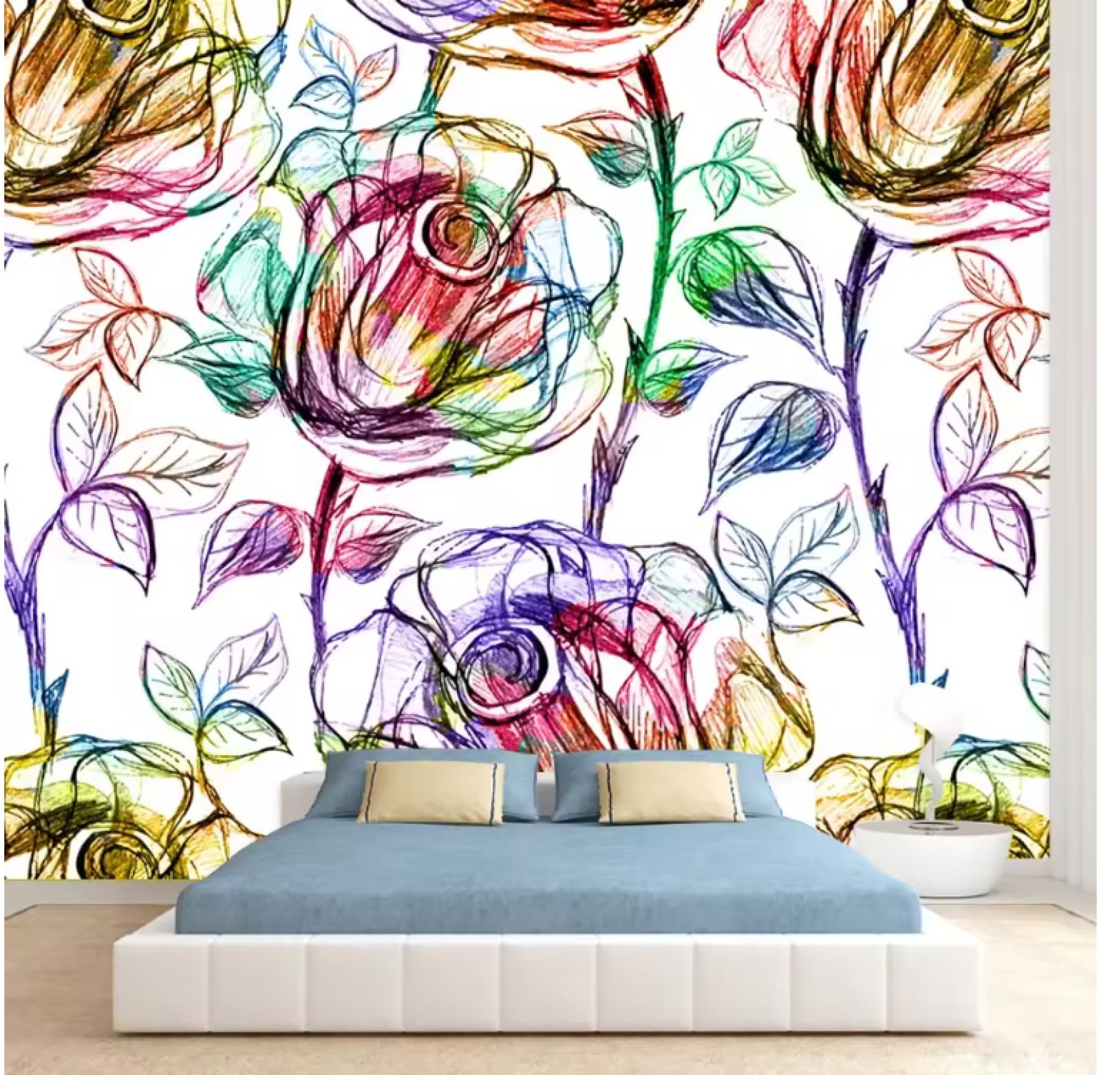 Tapety ścienne wystrój domu tapeta salon kwiat kwiat róża obraz mural tapeta 3D, 430 x 300 cm