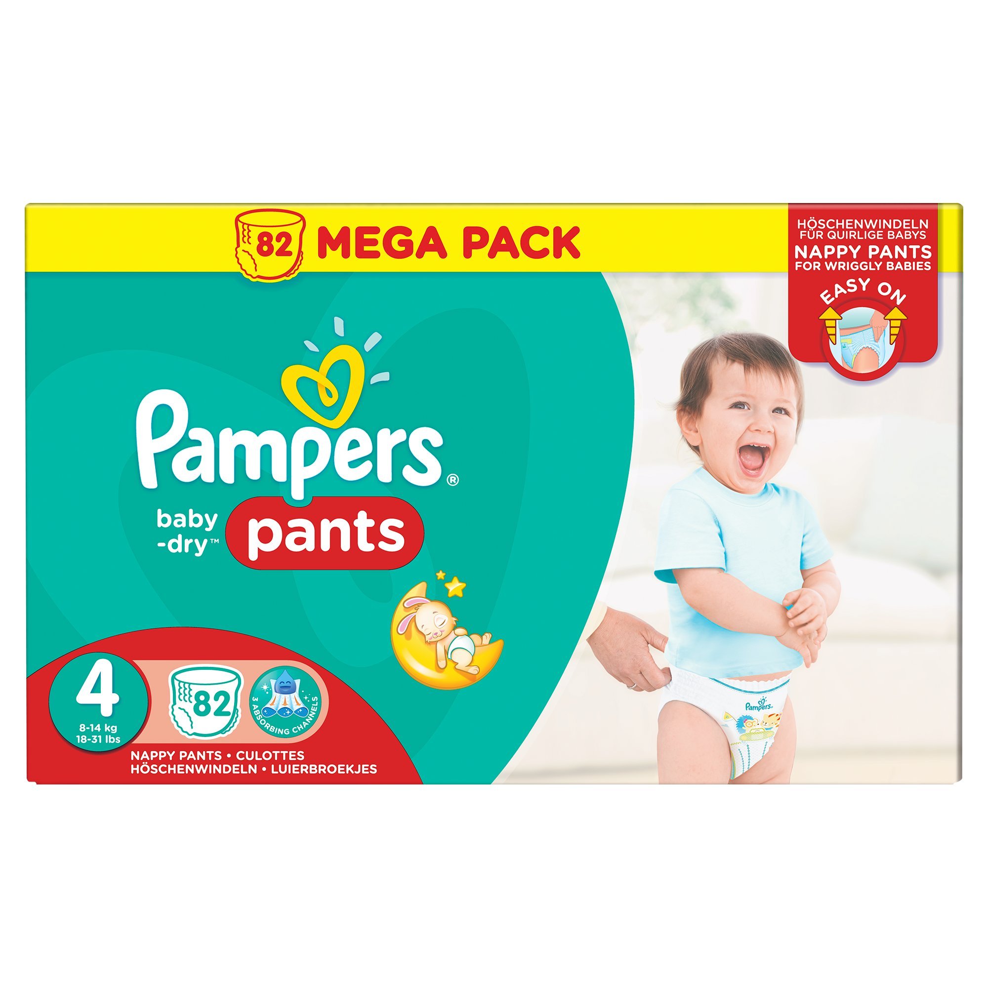 Pampers-Dry Pants Windel – Mega Pack, Größe 4 (8-14 kg)