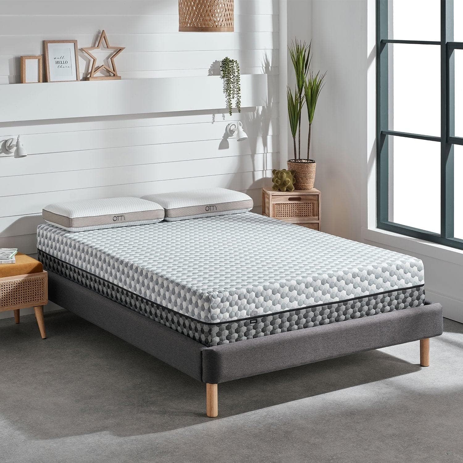 OTTY Firm Double Sided Hybrid Bamboo & Charcoal Mattress Up to Pocket