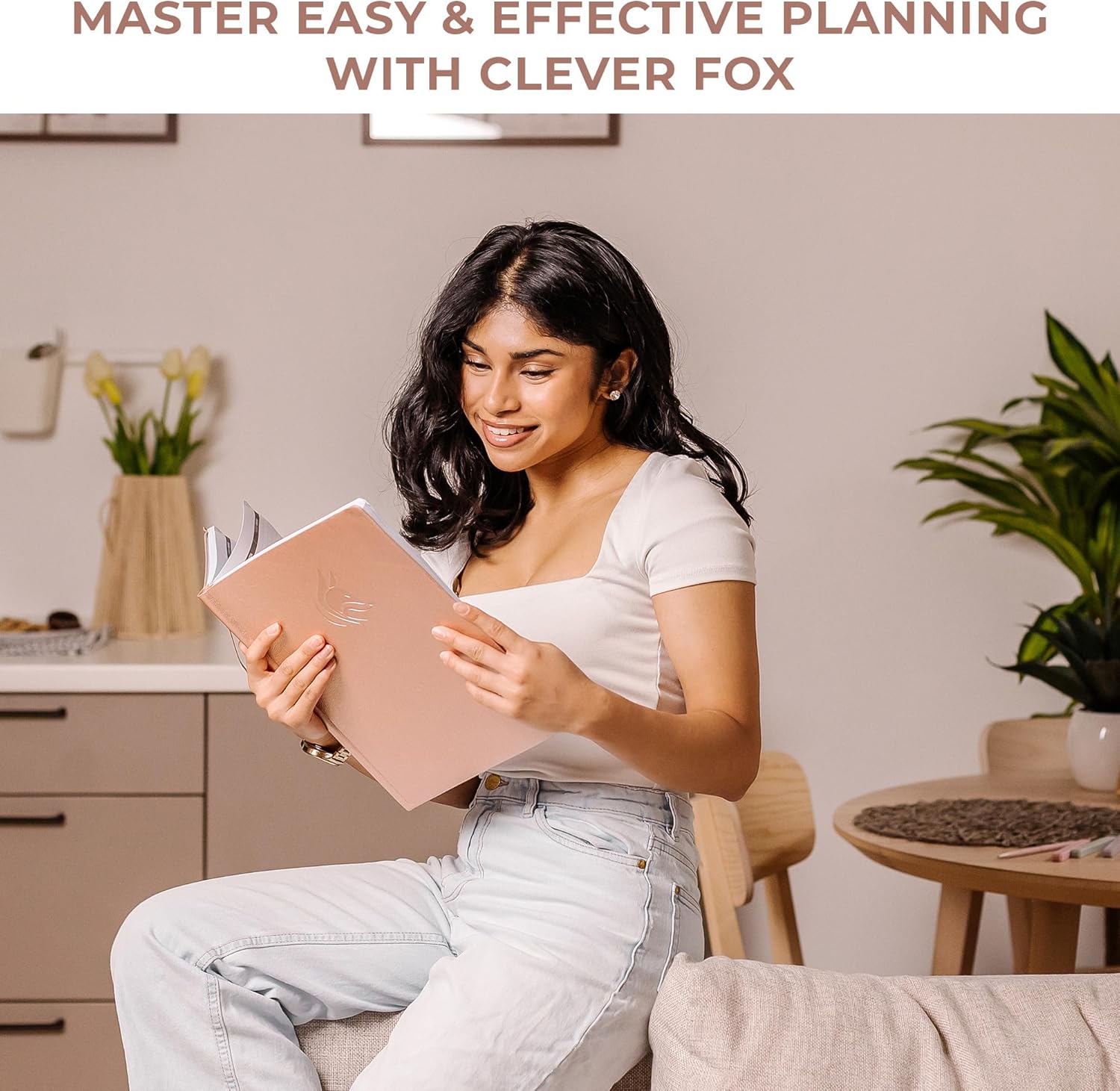 Clever Fox Planner PRO Schedule Dated (Jan 2026–Jan 2027) – Weekly & Monthly Life Planner with Time Slots, Appointment Book and Daily Organizer to Increase Productivity, A4 Hardcover – Rose Gold