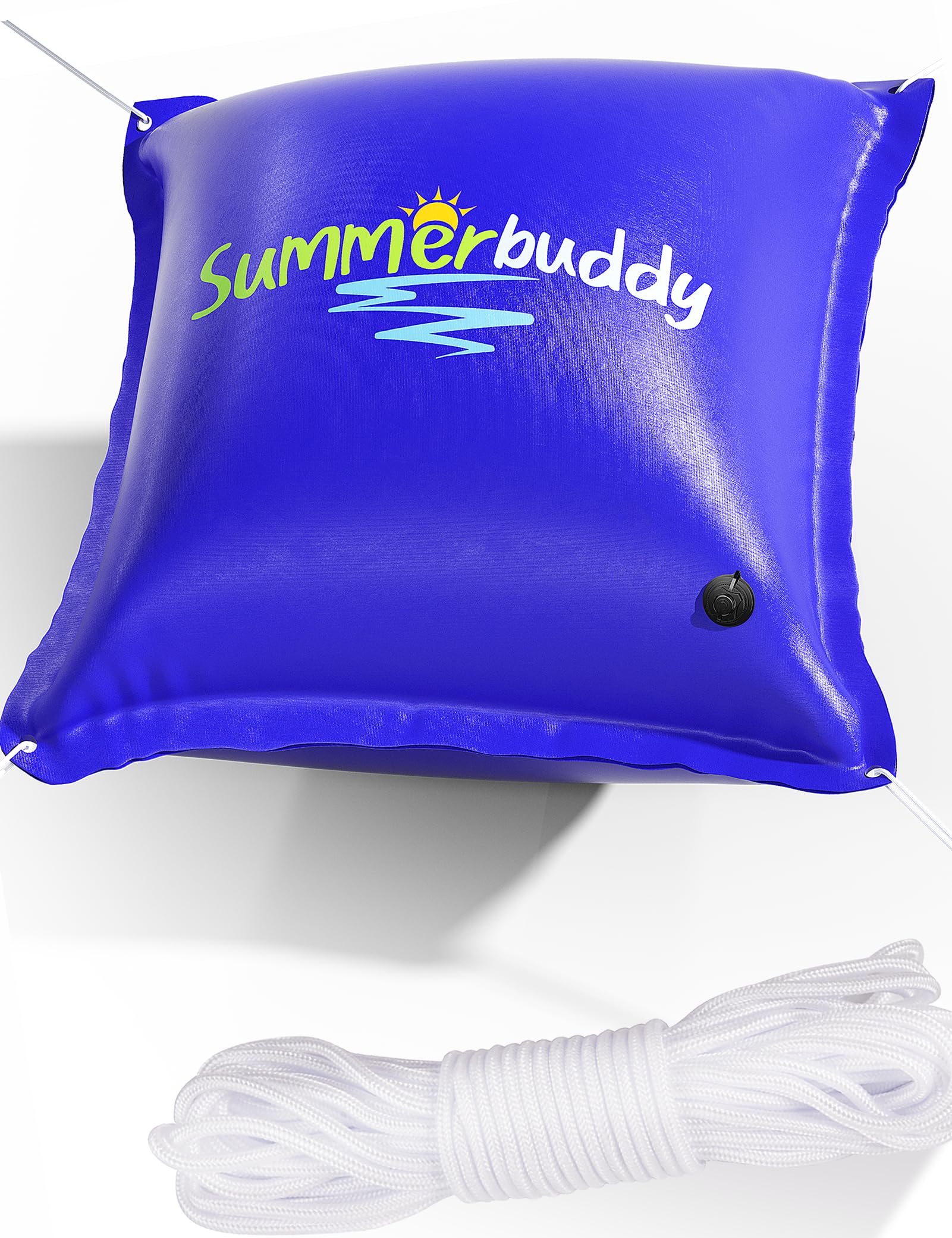 SUMMERBUDDY 4ftx4ft Pool Pillows, Above Ground Pool Pillows with Dual Fold Valve, 0.4mm PVC Winter Pool Pillows for Winterizing, 50ft Rope Included