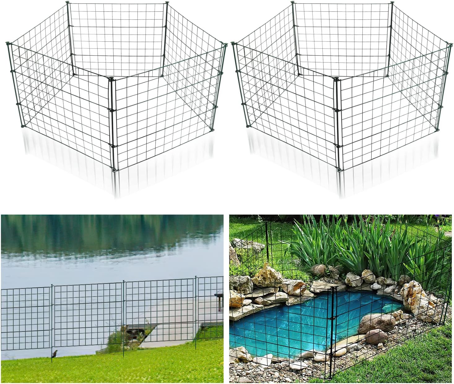 Izrielar Gartenzaun Teichzaun, 22 Stück Set Teichzaun, Freigehege ...