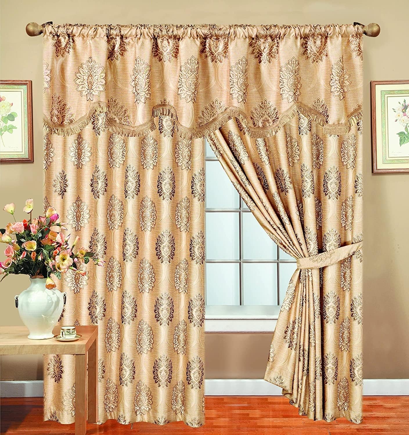 New Luxury Jacquard Fully Lined Heavy Pencil Pleat Malta Curtains With