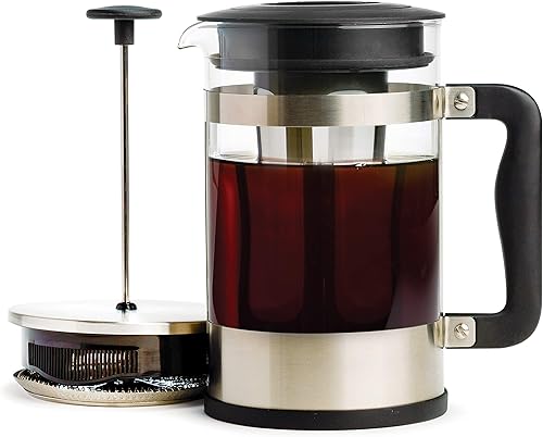 Primula Cafetera 2 en 1, prepara café de prensa francesa y café frío en una cafetera, mango de agarre cómodo, jarra de vidrio duradera, tamaño