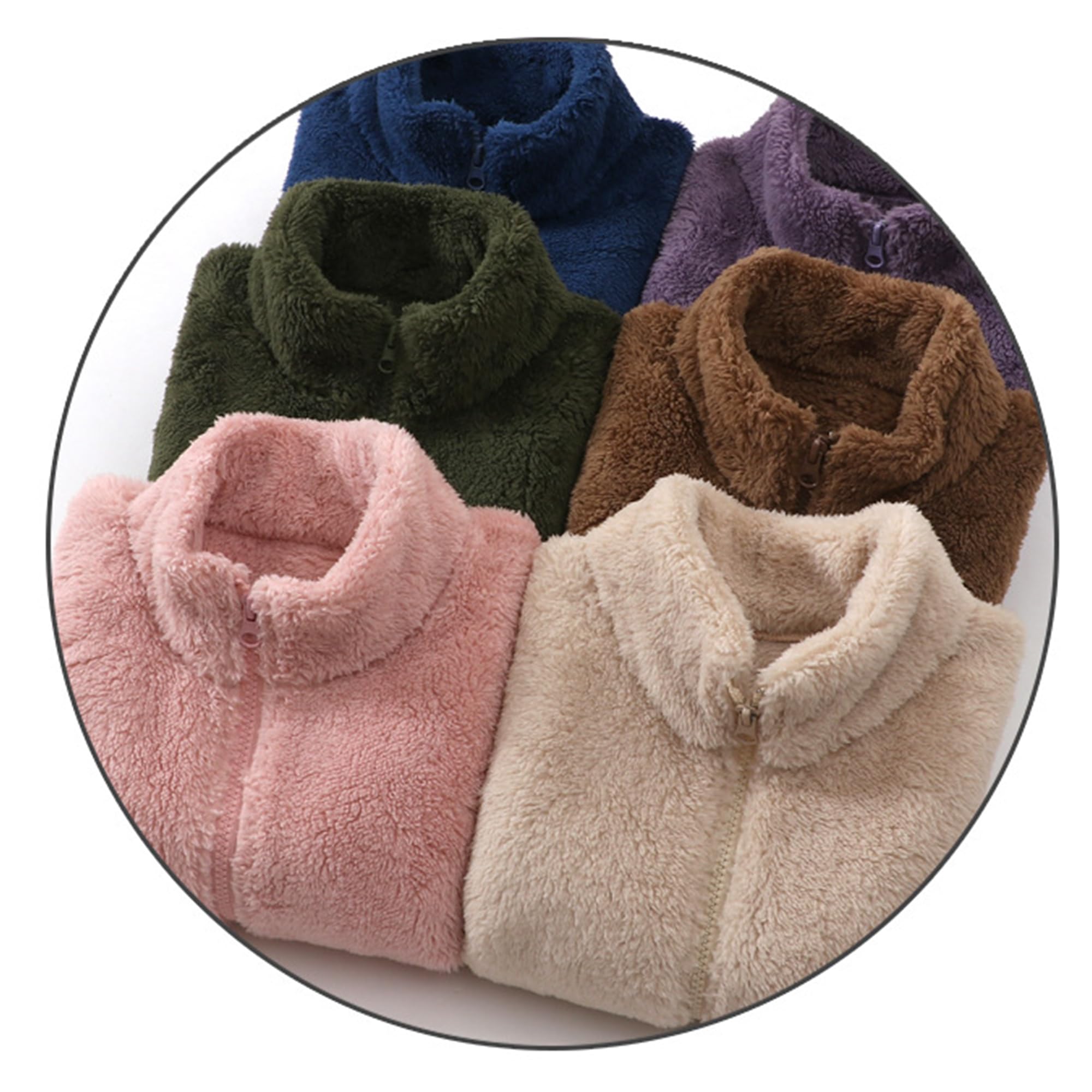 Niños Bebé Chaleco de Vellón de Coral Niñas Collar del Soporte Chaqueta Padres Hijos Con Cremallera Sin Mangas de Primavera Otoño Invierno Transiciones Temporadas Lindo Abrigo Cálido