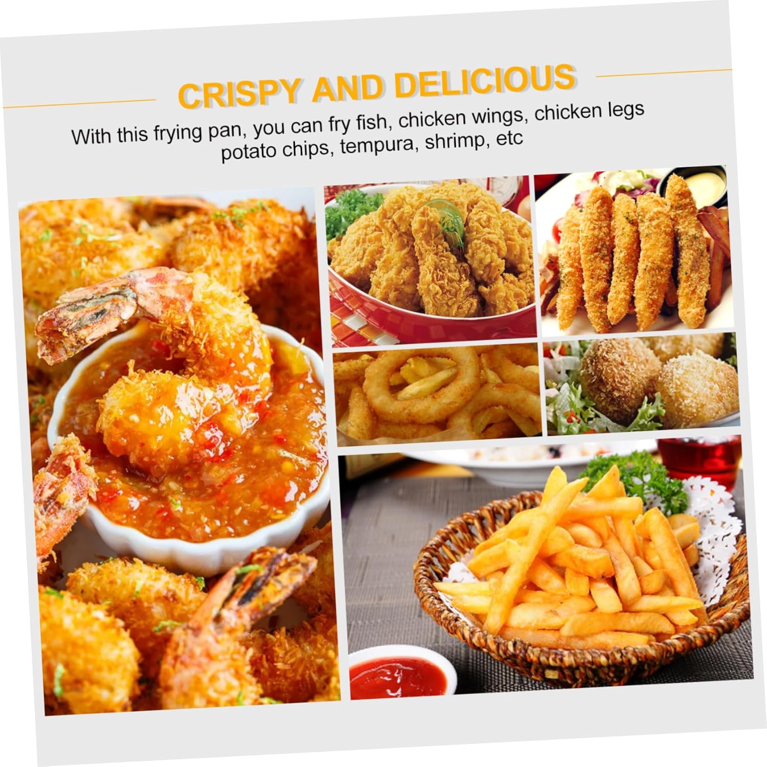 1pc Medical Stone Frying Pot Drainer Rack Non-stick Deep Fryer for Chicken Fish and Fries Compatible Stove Types Easy to Clean Cooking Pan