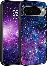 BENTOBEN For Google Pixel 10 Pro XL Case, Mobile Phone Case Google Pixel 10 Pro XL Case Glow in the Dark Slim Thin Fluorescence Purple Nebula Pattern PC Shell TPU Bumper Protective Case