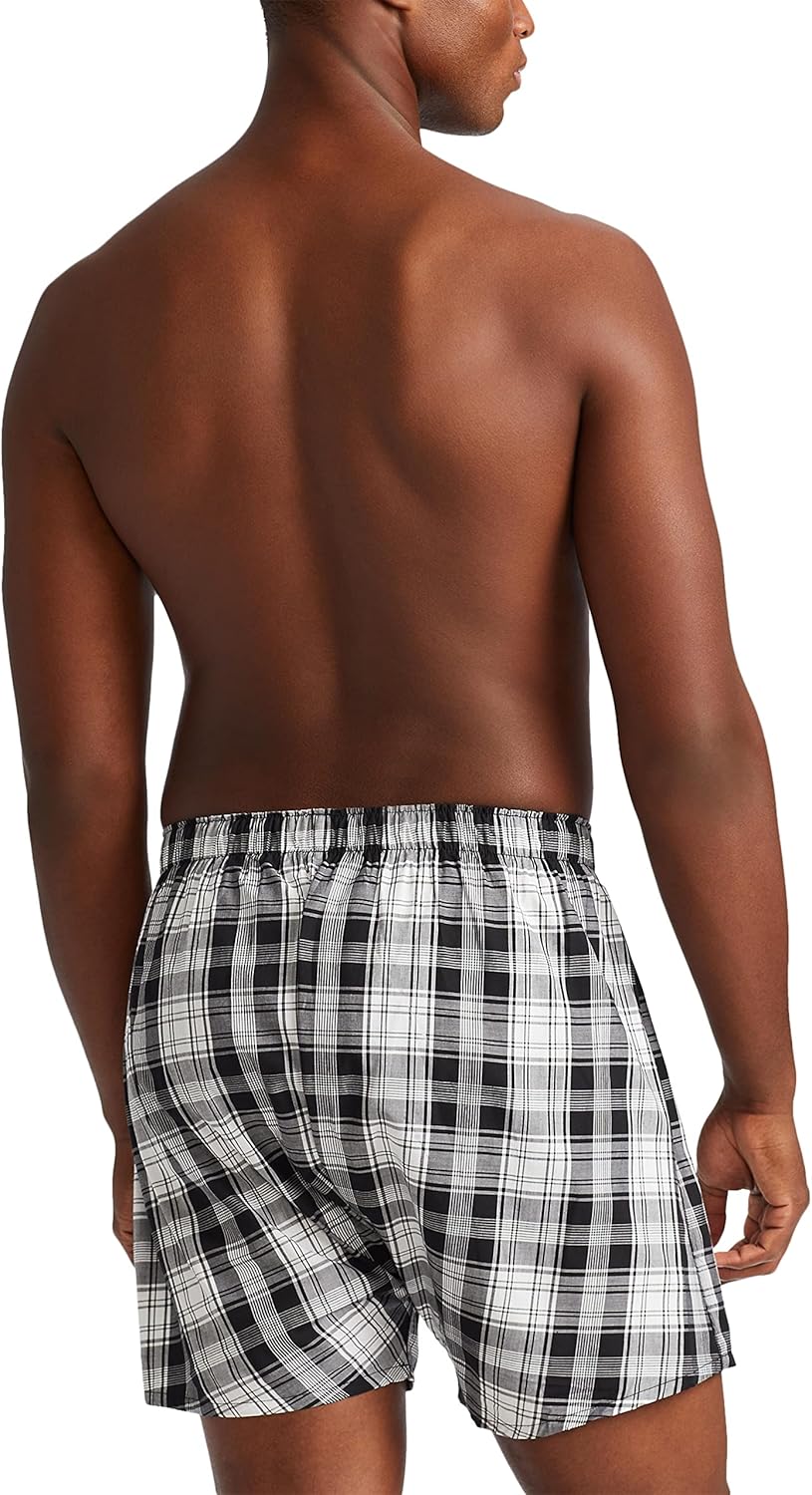 POLO RALPH LAUREN Underwear Boxers Pack, 3-Pack, Classic Fit Cotton Woven Men's Underwear, (Big & Tall Availble) - Image 5