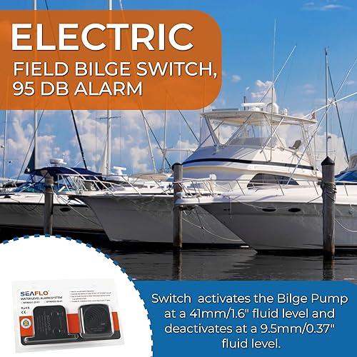 Miniatura 6 de SEAFLO Sistema de alarma de alto nivel de agua para sentina - 12V, 95dB, interruptor de estado sólido