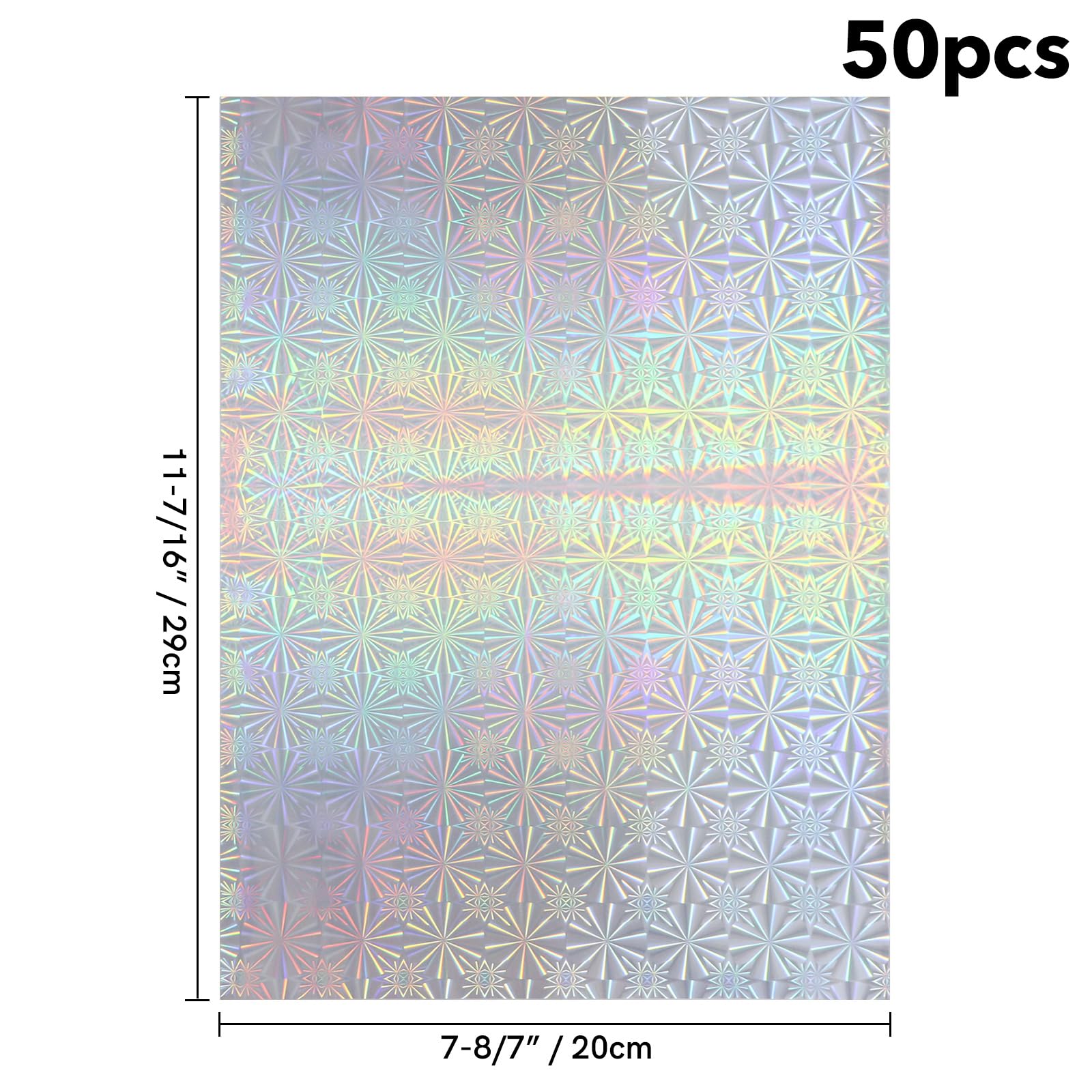 Briartw 20x29cm Hot Foil Paper 50 Sheets Pack Toner Reactive Foil Hot Stamping Foil Paper by Laser Printer and Laminator for Scrapbooking Craft Cardmaking DIY Album (Silver Snowflake - Image 2