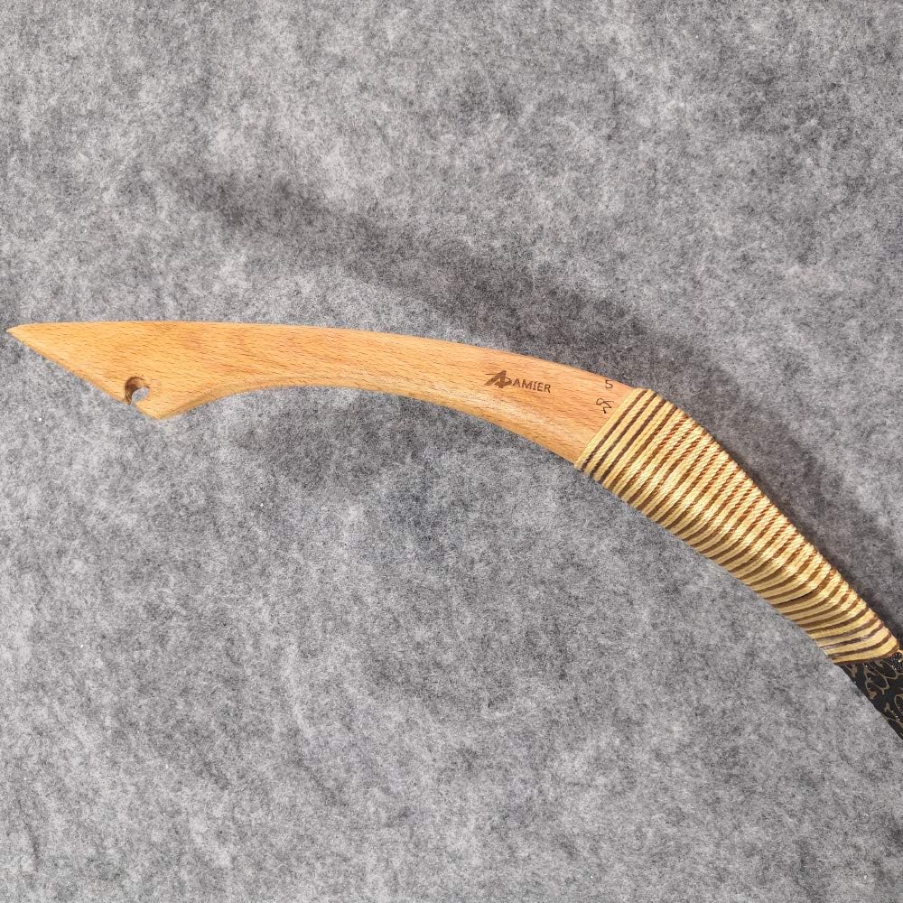 ZSHJGJR Archery Traditional Longbow Hunting Recurve Bow One Piece Wood Horsebow Right Left Handed 25-55lbs for Outdoor Shooting