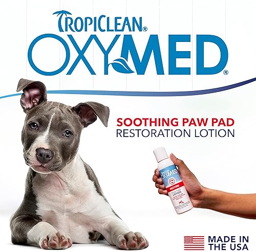 Miniatura 2 de TropiClean Oxymed Paw Pad Loción para gatos y perros para piel seca, chupete para toda la piel para perros y gatos, 4 onzas