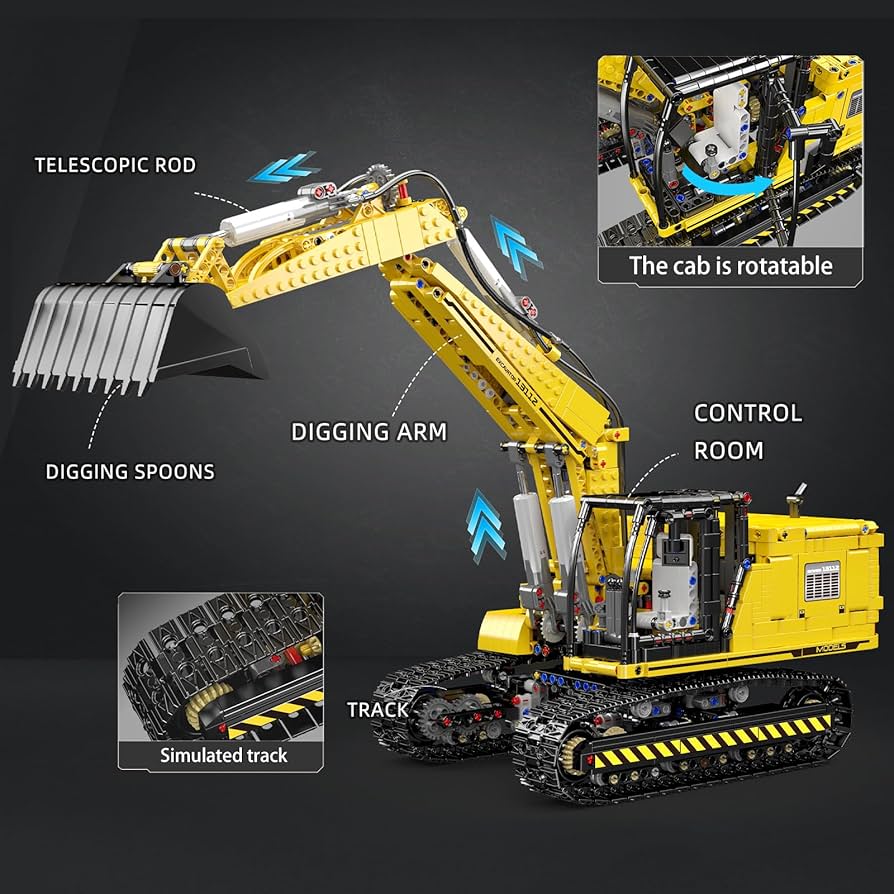 Amazon.co.jp: Mould King STEM Technology 1：20 Scale RC掘削