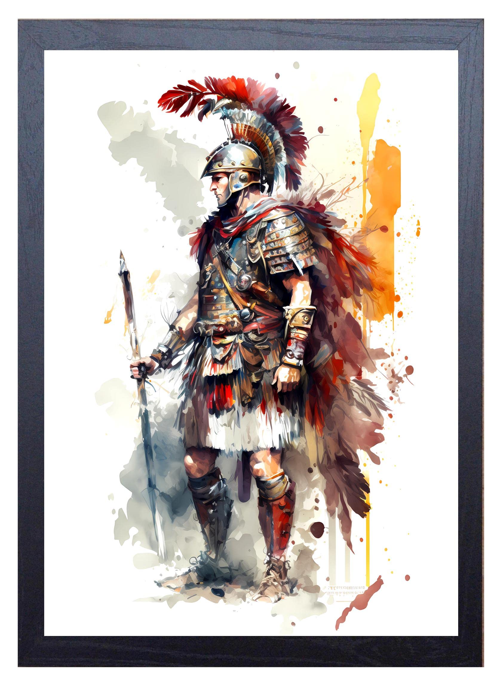 Beauitiful vivid fine art print of a Roman Centurion painting (picture 3) Print size 29.7cm x 21cm