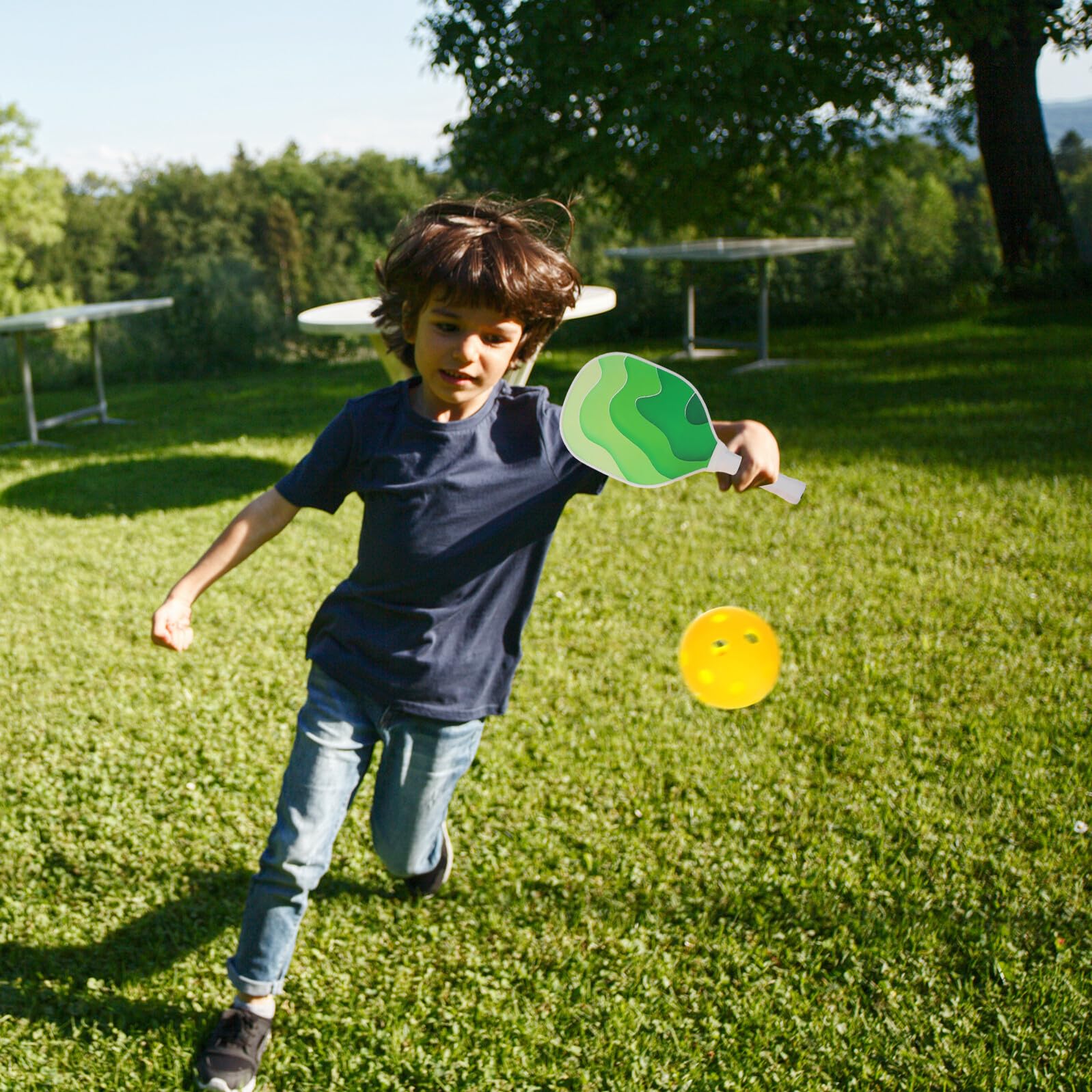 Kisangel Racchetta da Pickleball in Legno per Principianti e Professionisti | Palle e Borsa Inclusi, Attività Indoor e Travel, Controllo Bilanciato e Struttura Sottile