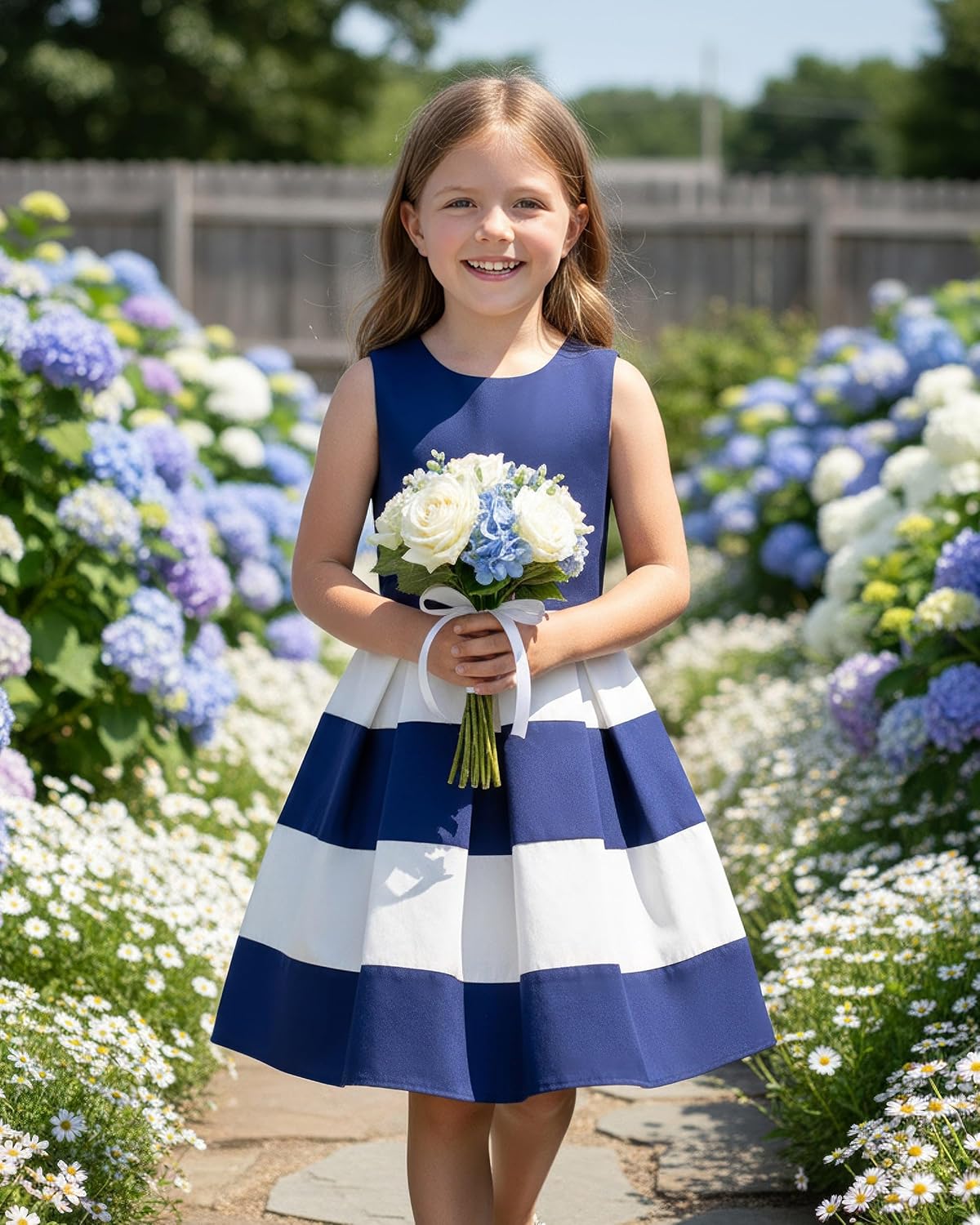 BlackButterfly Kids 'Lilly' Vintage Striped 50's Children's Girls Dress - Image 7