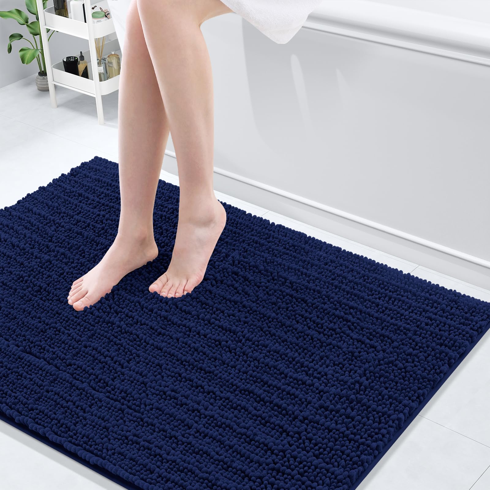 Arotive Luxury Chenille Bathroom Rug Mat, Extra Soft Thick Absorbent Shaggy Bath Rugs, Non-Slip Machine Wash Dry, Plush Bath Mats for Bathroom, Shower