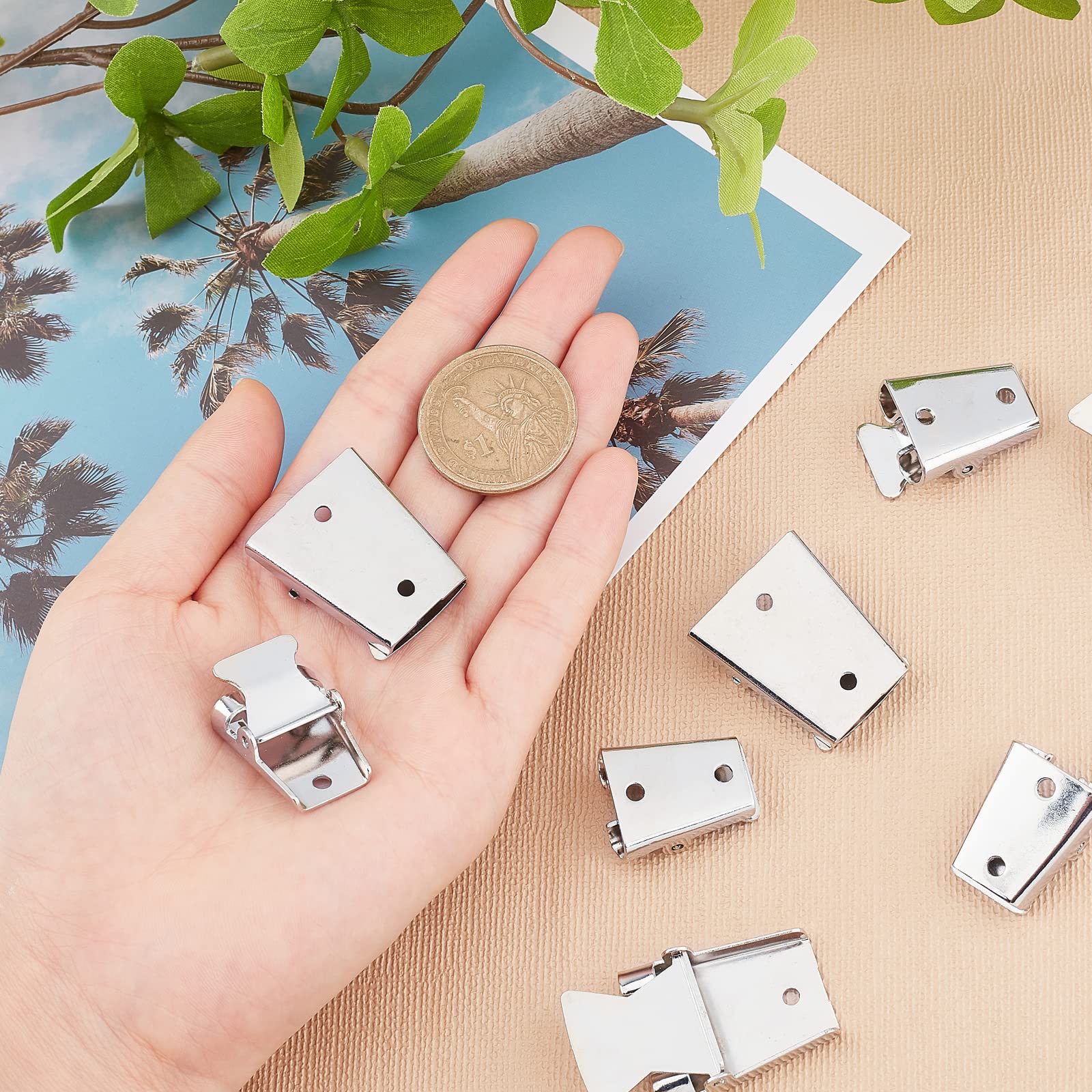 SUPERFINDINGS Bolo-Krawatten-Schieber Set – 8 Stück In 2 Größen (24mm & 30mm), Eisen, Platin – DIY Zubehör Für Bolo-Krawatten