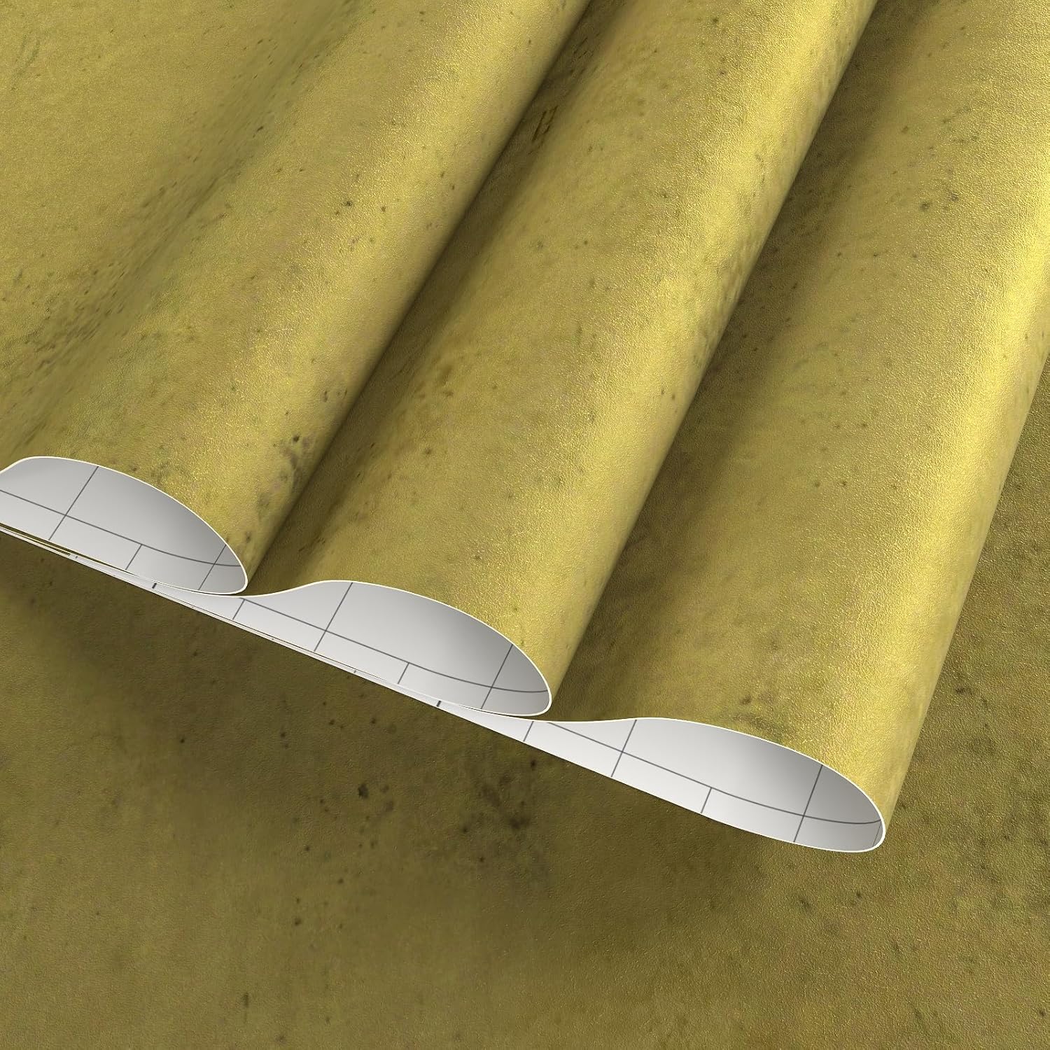 Gold Foil Peel and Stick Wallpaper 32"x157" Vintage Faux Golden Concrete Contact Paper Matte Antique 3D Textured Vinyl Waterproof Thick Contact Paper for Kitchen Cabinets Office Decor Gold 32" x 157"