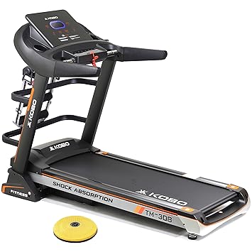 Kobo TM-308 6 H.P Auto Incline Motorized Treadmill Multi Function Massager with Full LED Screen (Free Installation Assistance)