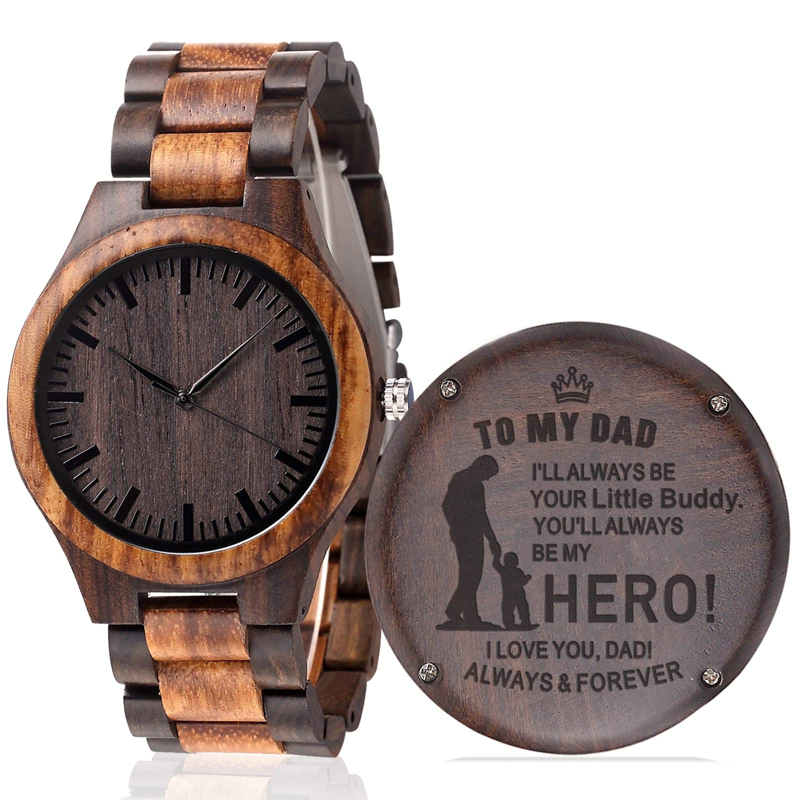 Fodiyaer Custom Engraved Wooden Watch Gifts for Fiancé Husband Men Boyfriend Him As Personalized Anniversary Christmas Birthday Father Day Graduation Valentines Wood Gift Idea (B085YCM494) Amazon Price History, Amazon Price Tracker