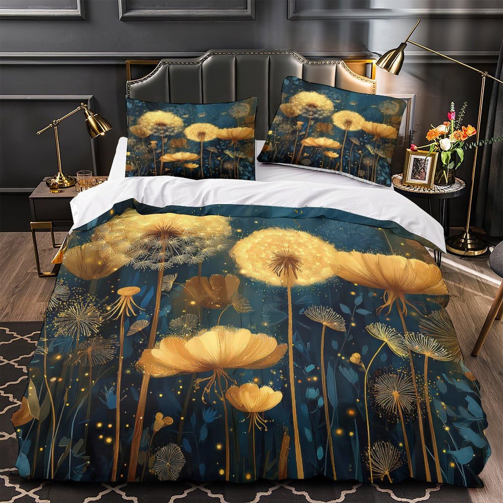 Housse de couette 200x200 étoiles dorées pour transformer la chambre des enfants et adultes