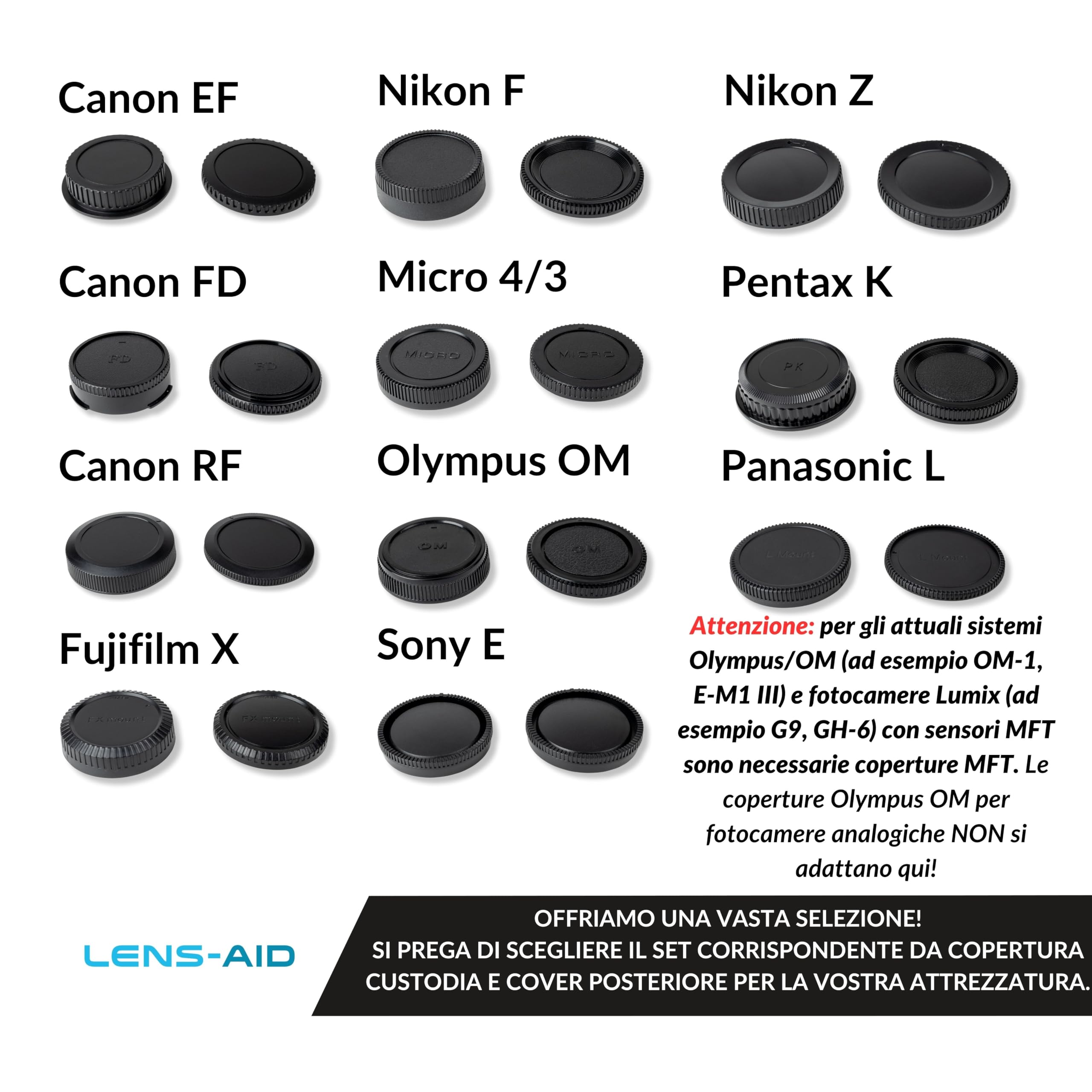 Leica 50 Set Copriobiettivo Posteriore Leica L - Compatibile Con - Foto 12