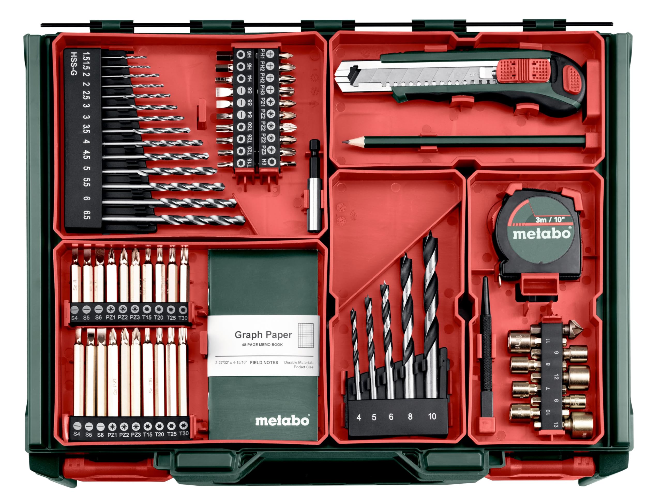 Metabo BS 614051710 Perceuse-visseuse sans fil 18 L avec batterie et coffret en plastique (2 batteries LiPOWER 18 V 2 Ah, diamètre de perçage 13 mm/36 mm, poids 1,6 kg)