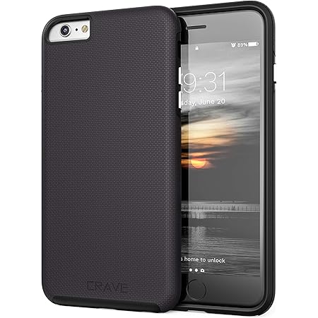 Crave iPhone 6S Plus Case, Dual Guard Protection Series Case for iPhone 6 6s Plus (5.5 Inch) - Black