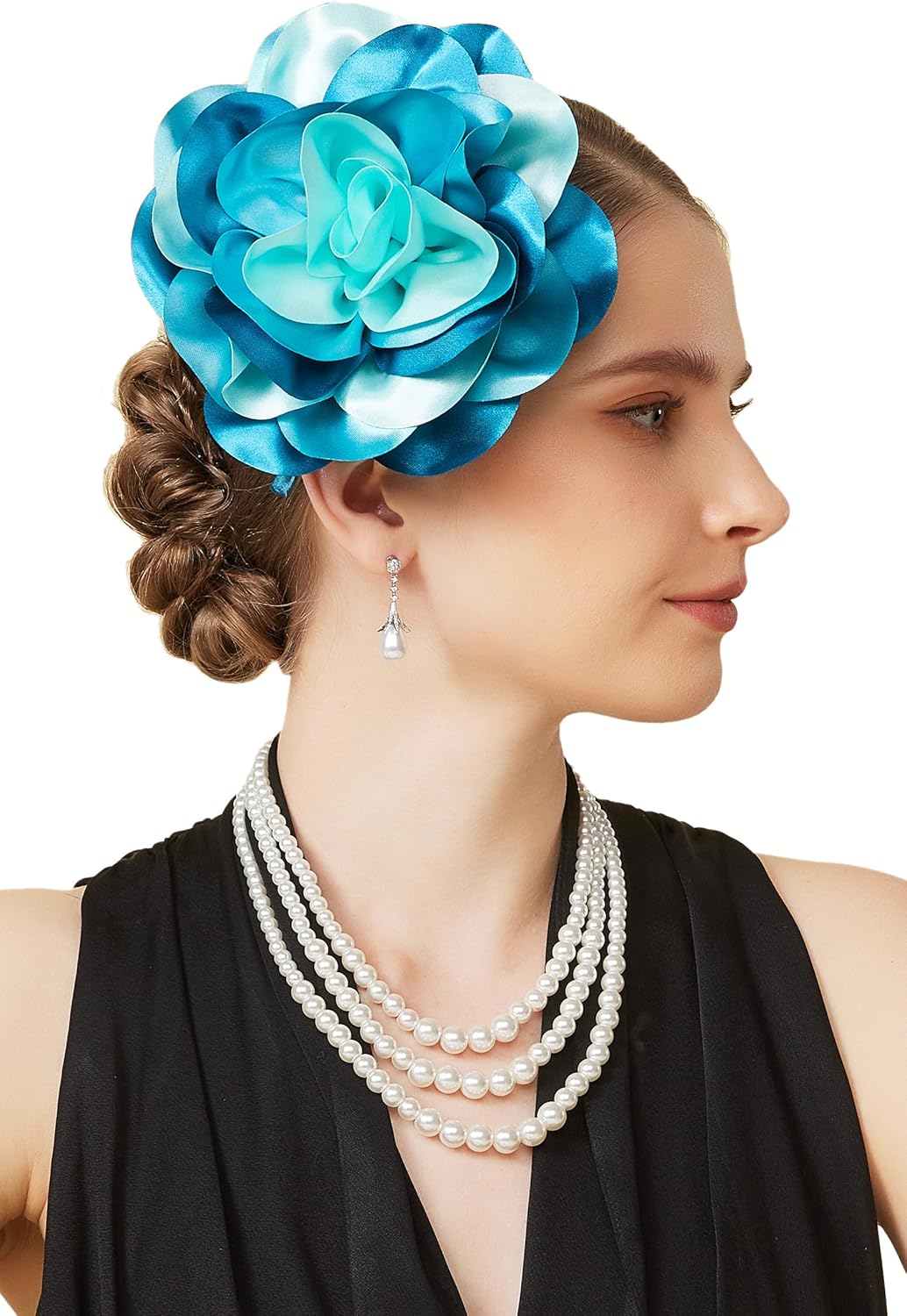 BABEYOND Fascinators Hats for Women - Tea Party Kentucky Fascinator Derby Hat Colorful Flower Headband with Hair Clip