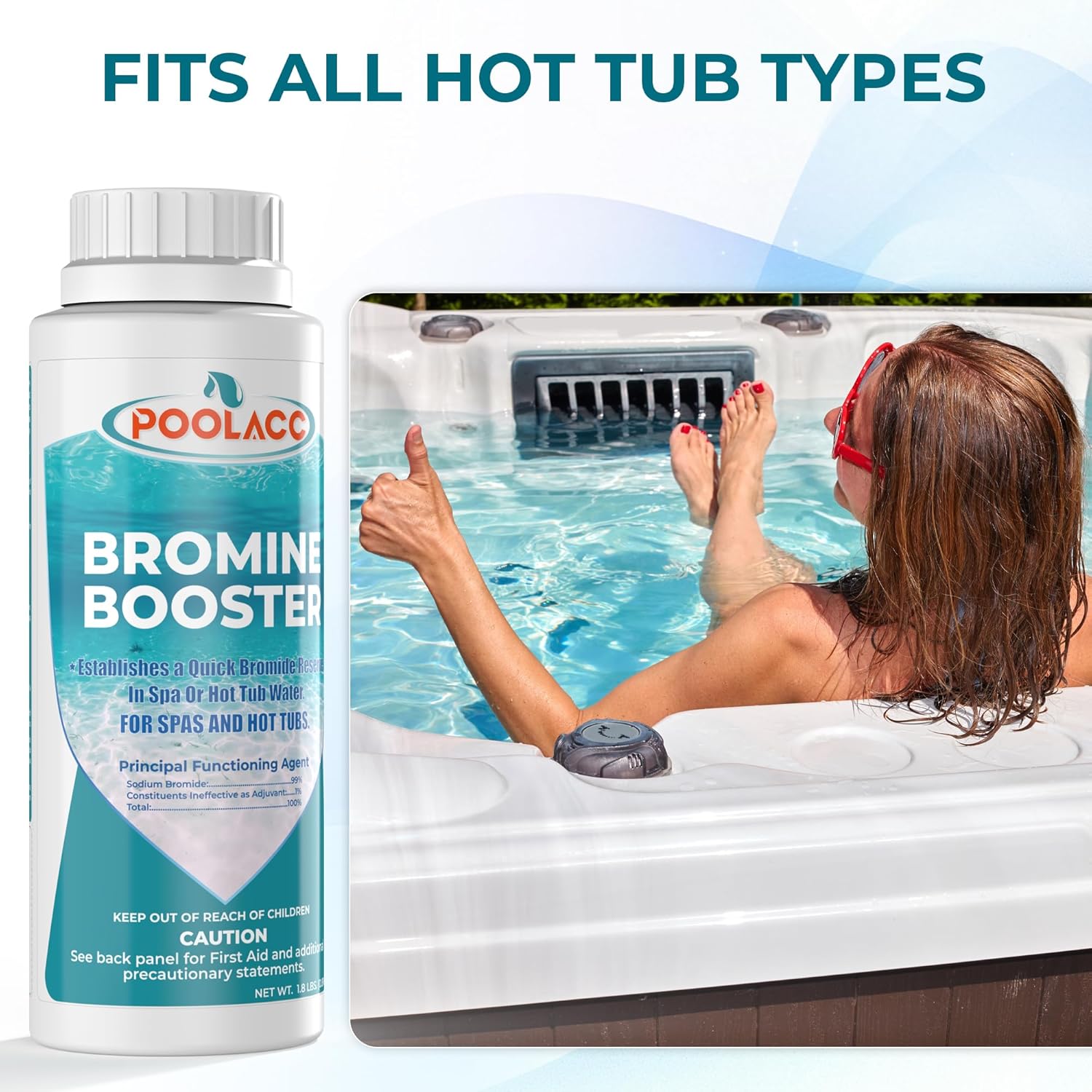 1.8LB Bromine Booster for Hot Tubs & Spas | Fast-Acting Sodium Bromide to Build Bromide Reserve | Compatible with Bromine Sanitizers | Bromine Tablets Companion | Reduce Chemical Use & Odor - Image 6