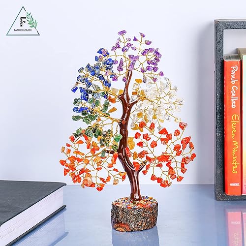 Miniatura 3 de Árbol de la vida de 7 chakras, piedras y energía, árbol de Feng Shui, flor turquesa de la vida, pirámide de cristal, decoración de piedra, árbol