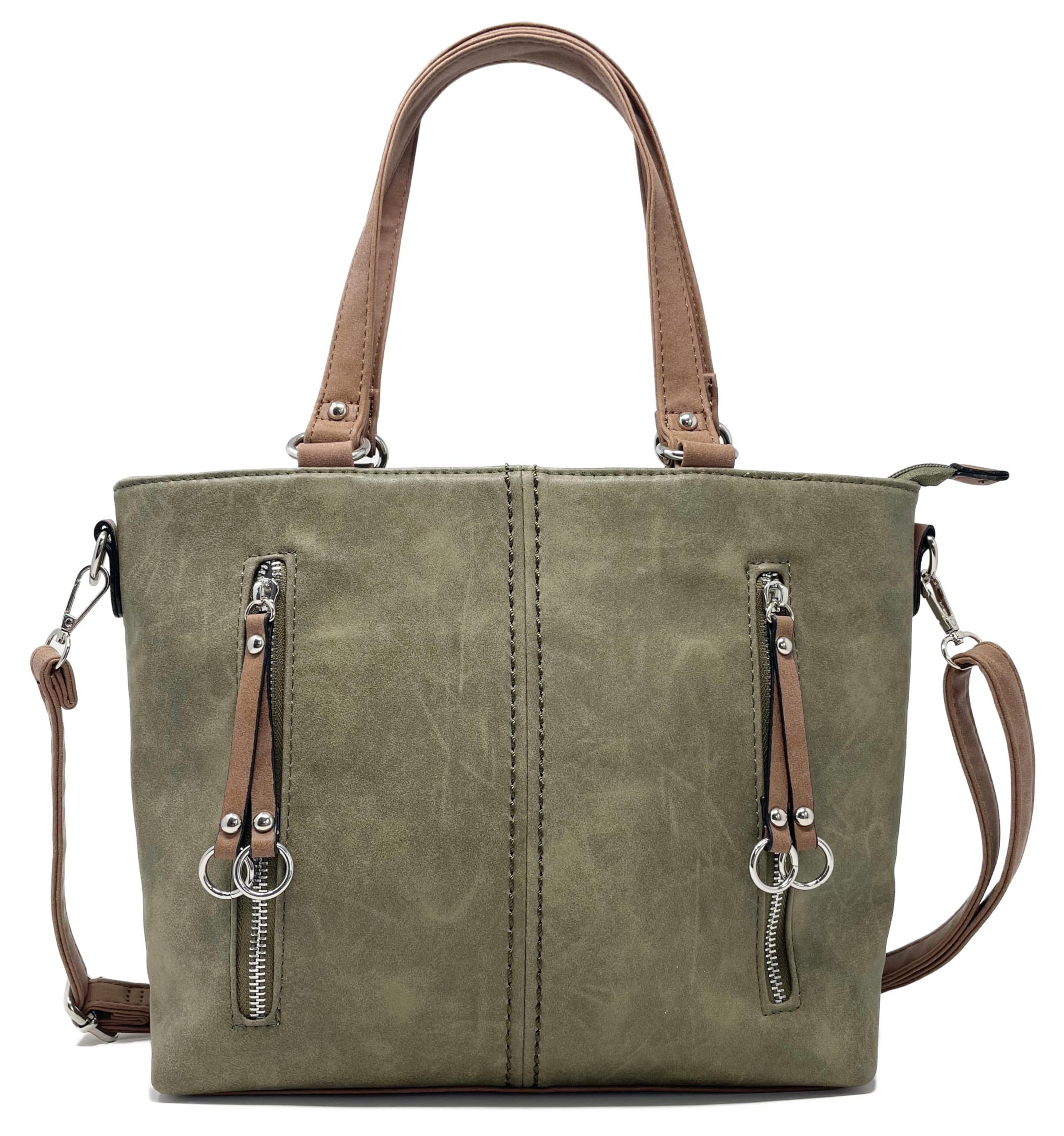 Medium Size Classic Designer Handbags for Women Beautiful Ladies Top Handle Fashion Grab Bag with Long Detachable Adjustable Shoulder Strap.