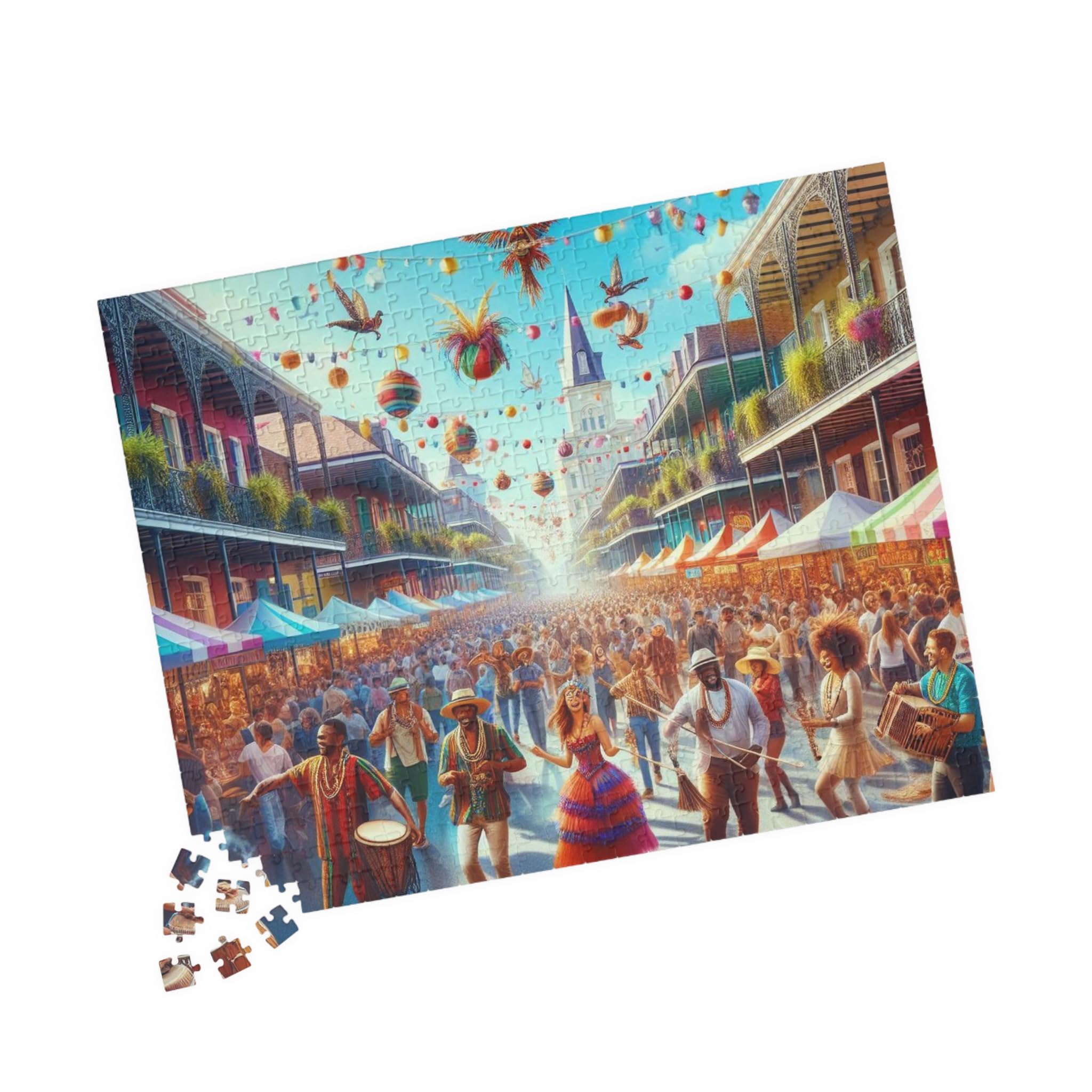 Amazon.com: Colorful Street Festivals in New Orleans Jigsaw Puzzle