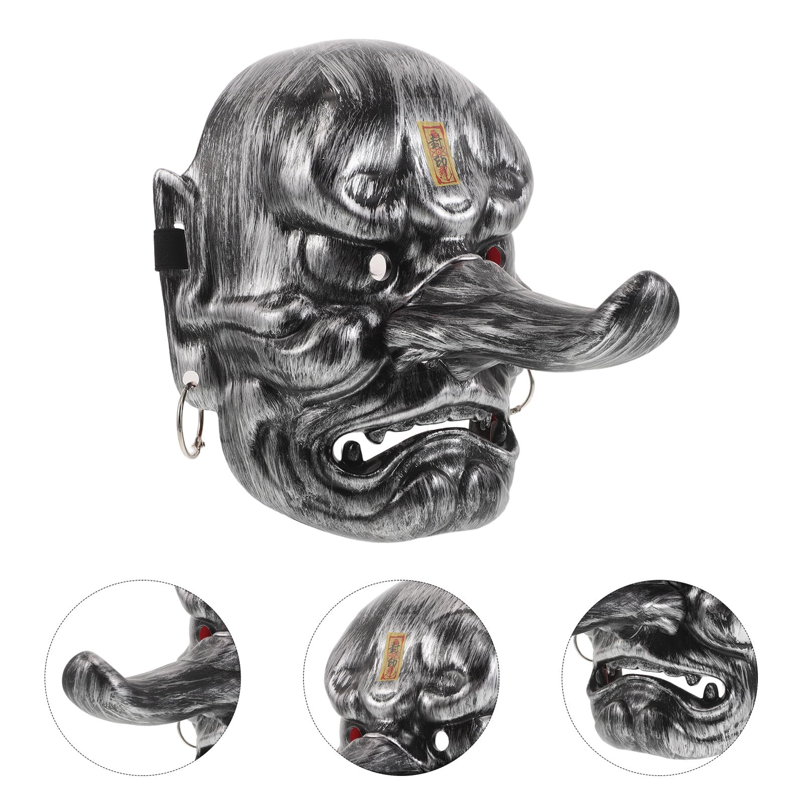 Maschera Tradizionale Giapponese Tengu da Demone Maschera Completa da Cosplay Leggera per Halloween Decorazione Samurai Realistica per Eventi Teatrali e Collezionisti