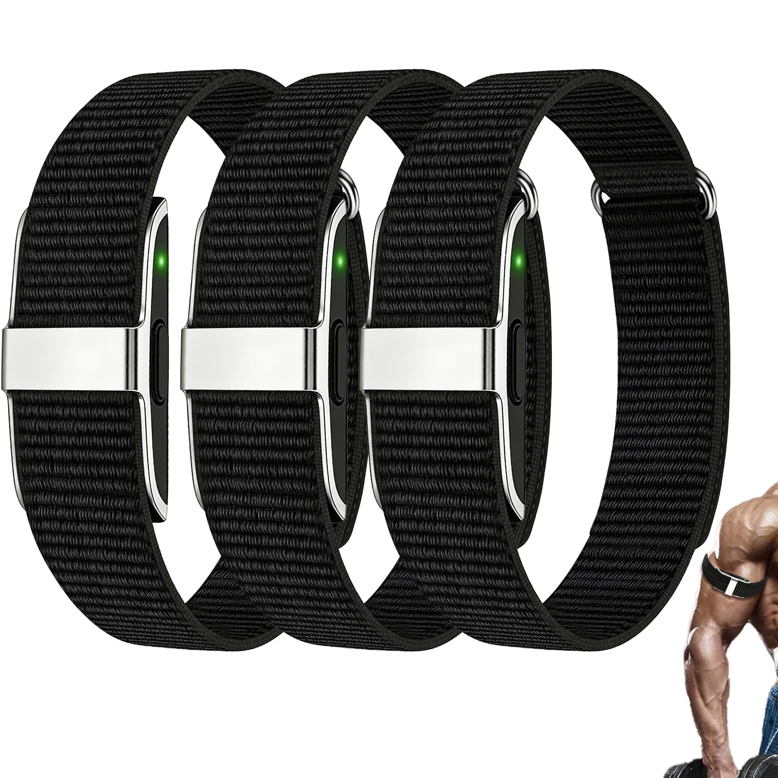 Biceps Nylon Loop Bands Compatible with Hume Band -Armband/Ankle Soft Comfortable Breathable Replacement Strap-image-0