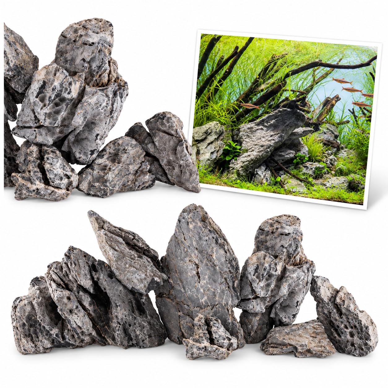 Aquarium Steine 10 kg Aquascaping Deko Scenery
