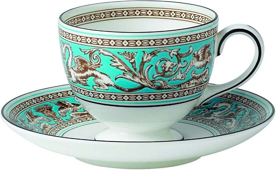 Amazon.com | Wedgwood Florentine Turquoise Teacup & Saucer Set