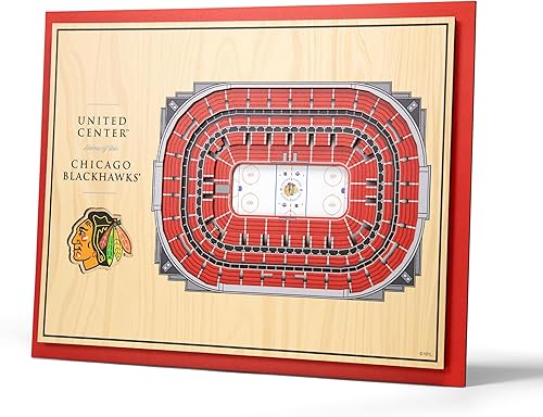 YouTheFan NHL StadiumViews - Arte de pared 3D de 5 capas de 17 x 13 pulgadas