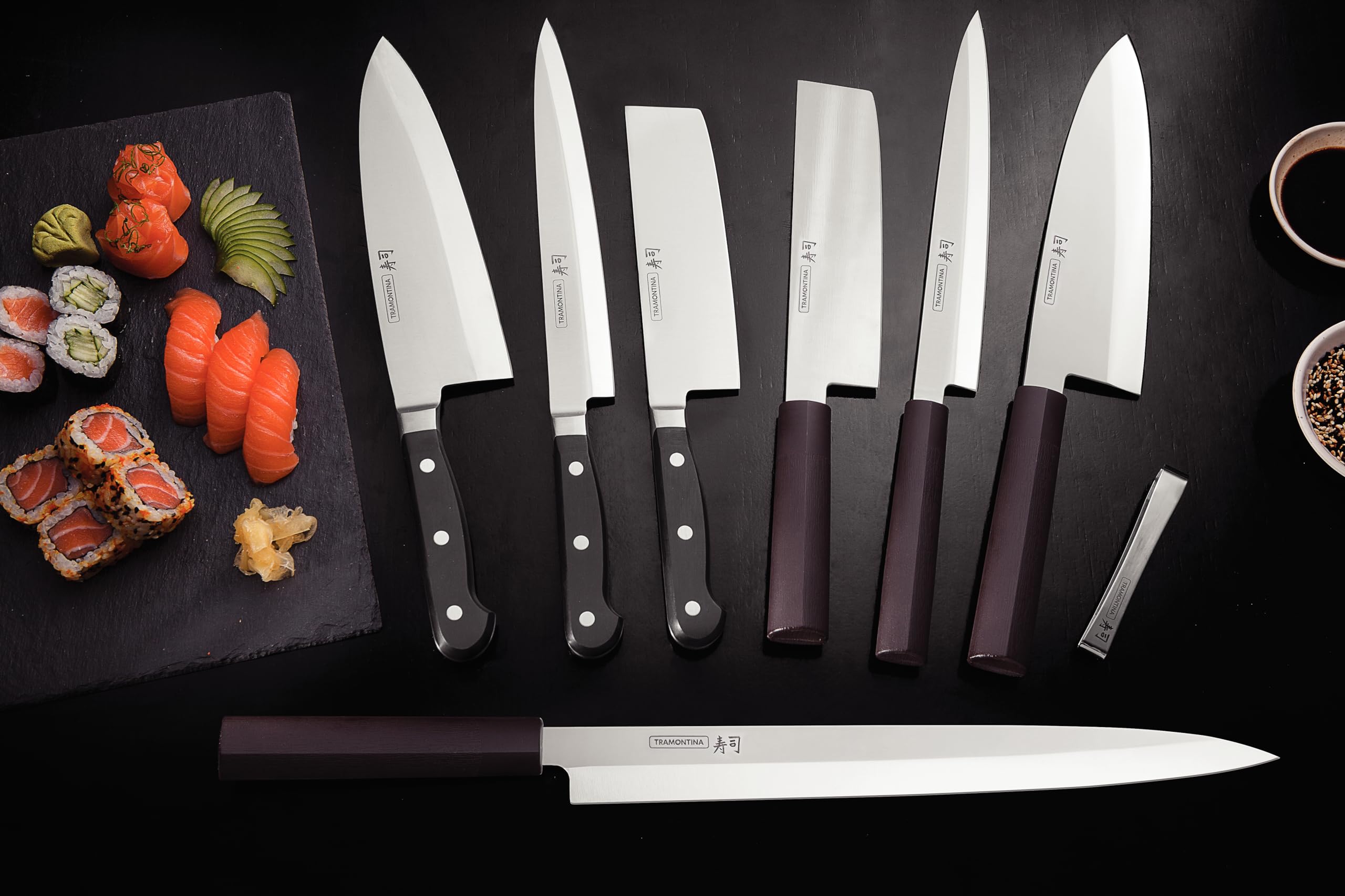 Tramontina Coltello Nakiri Sushi in acciaio inox 18 cm