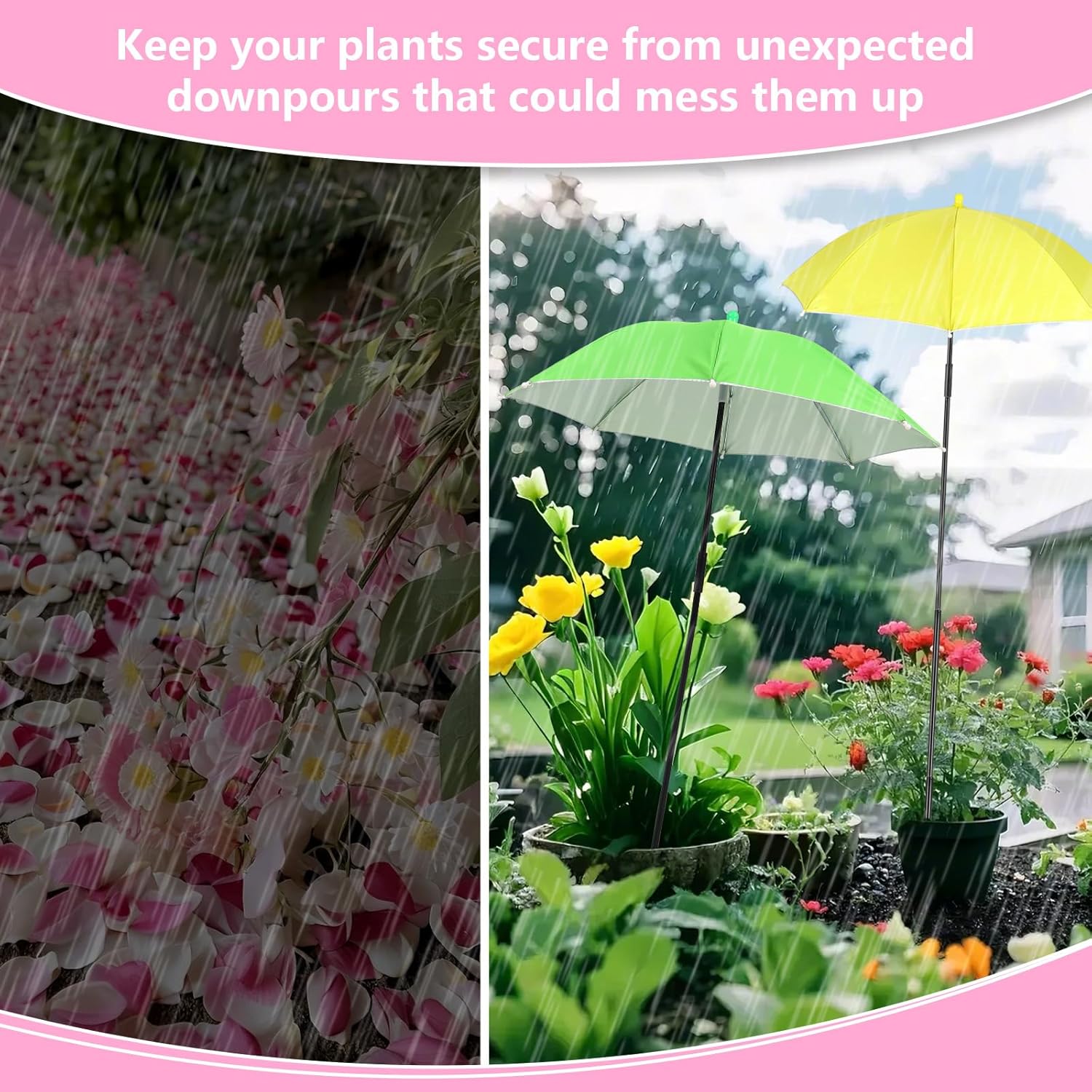 Tryly Plant Umbrellas for Outdoor Plants, Garden Umbrella Shade for Potted Plants and Garden Beds, Provide Shade to ‌Defend Plants From Blazing Sun