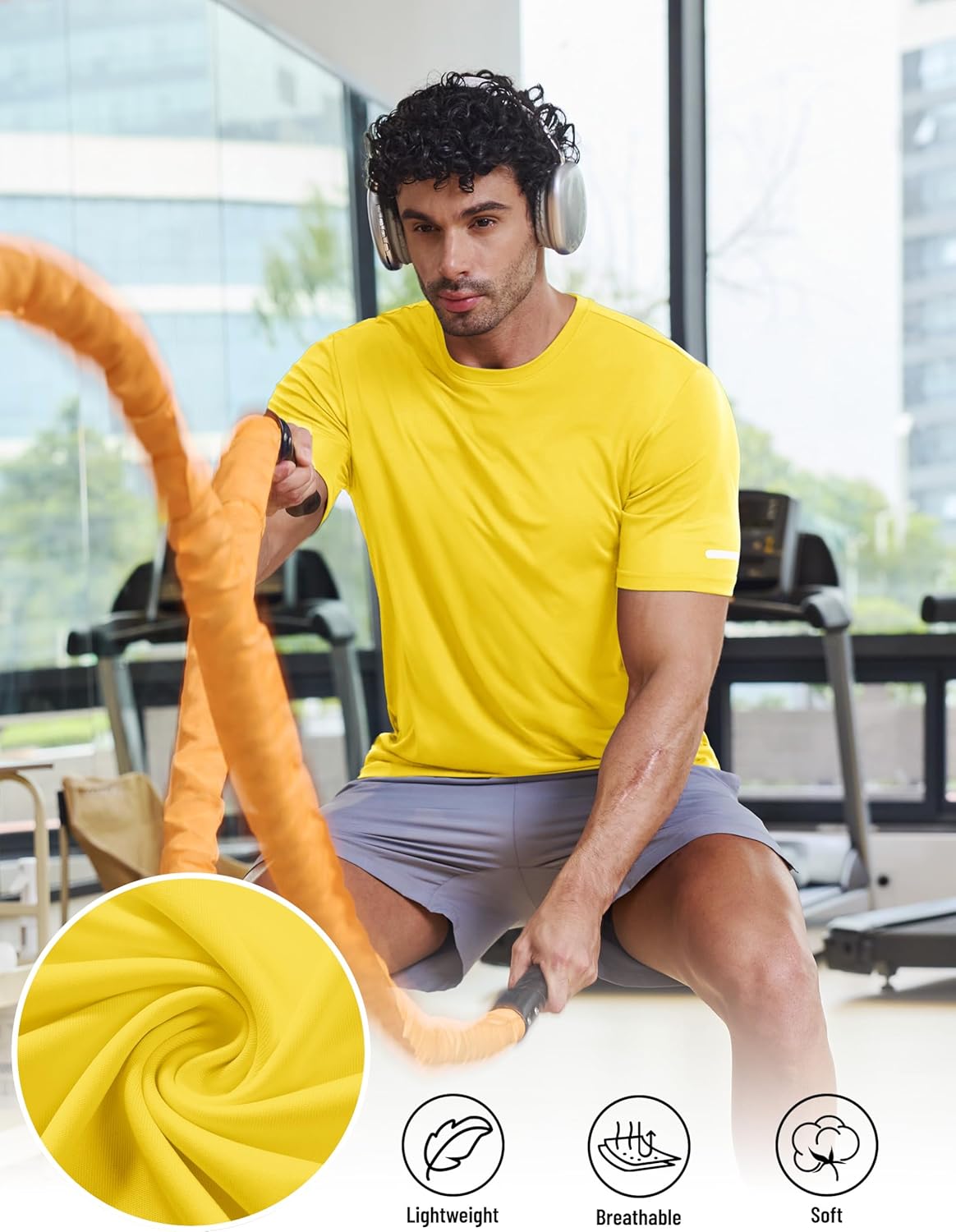 TACVASEN Men's Workout Shirts Short Sleeve Dry Fit Swim UPF 50+ Sun Shirt Crew Neck Athletic T-Shirts Gym T Shirts - Image 3