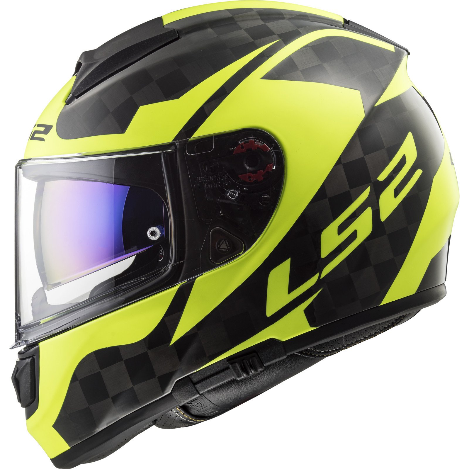 Motorcycle helmets LS2 FF397 VECTOR CT2 CARBON SHINE H-V Yellow, Noir/Jaune, XL