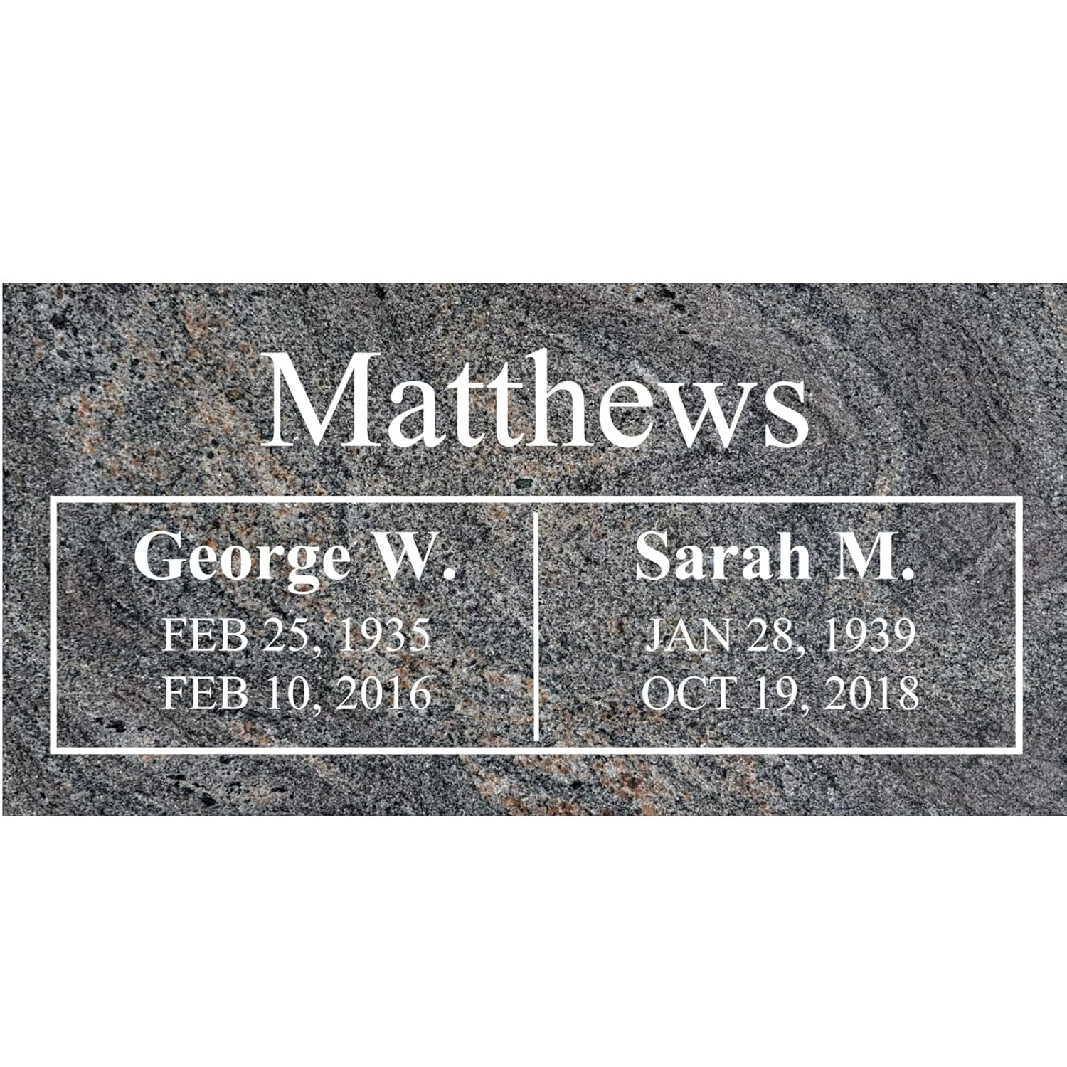 24x12x4 Inch Flat Grave Marker - Durable Paradiso Granite Cemetery Headstone, Personalized Memorial Plaque for Loved Ones, Custom Engraved Tombstone for Cemetery, Outdoor Memorial Stone
