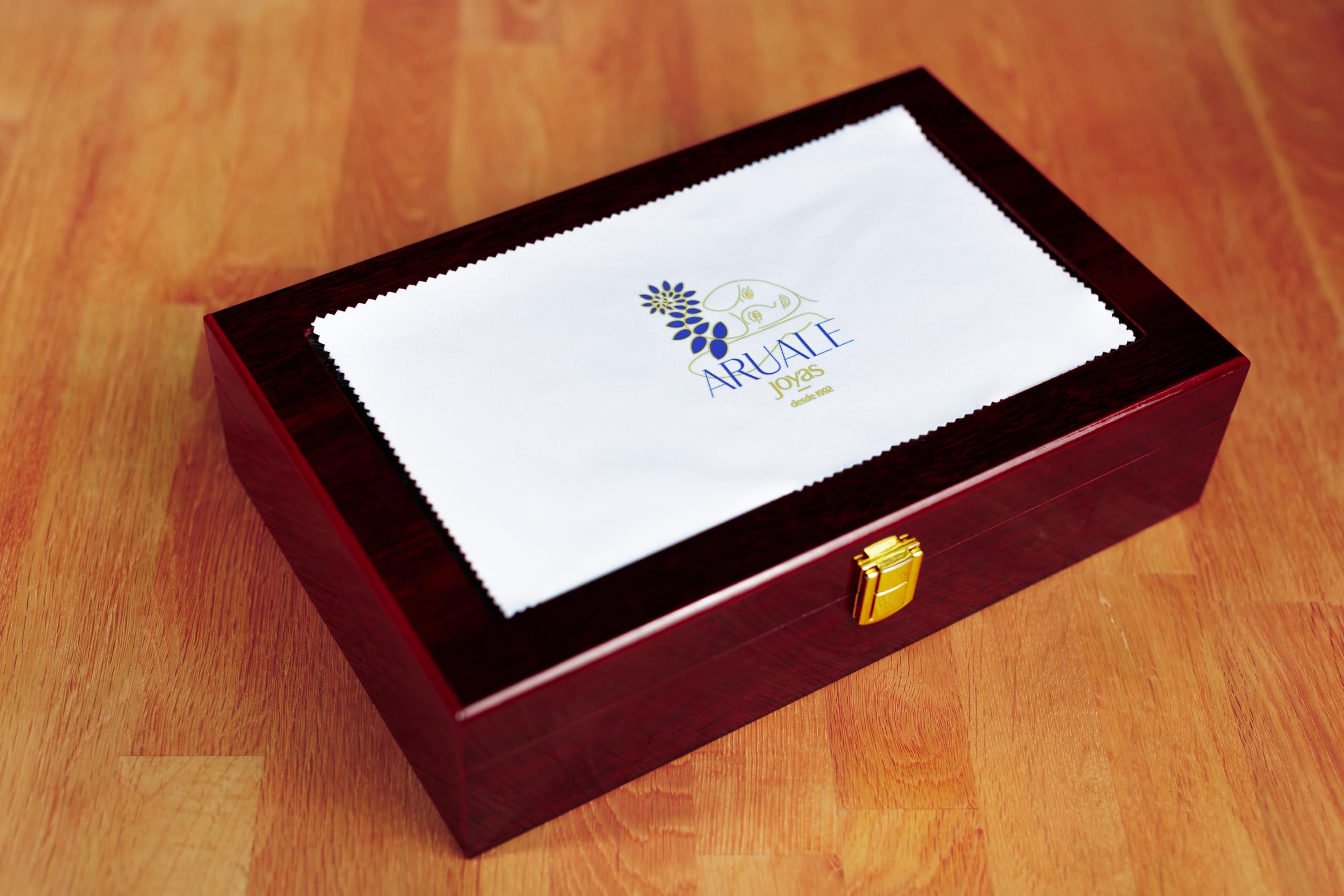 Caja Organizadora para Relojes de Madera Roja con Tapa de Cristal Templado, 12 Compartimentos con Interior de Ante Sintético, Incluye Gamuza Limpiadora. Ideal Para Regalo