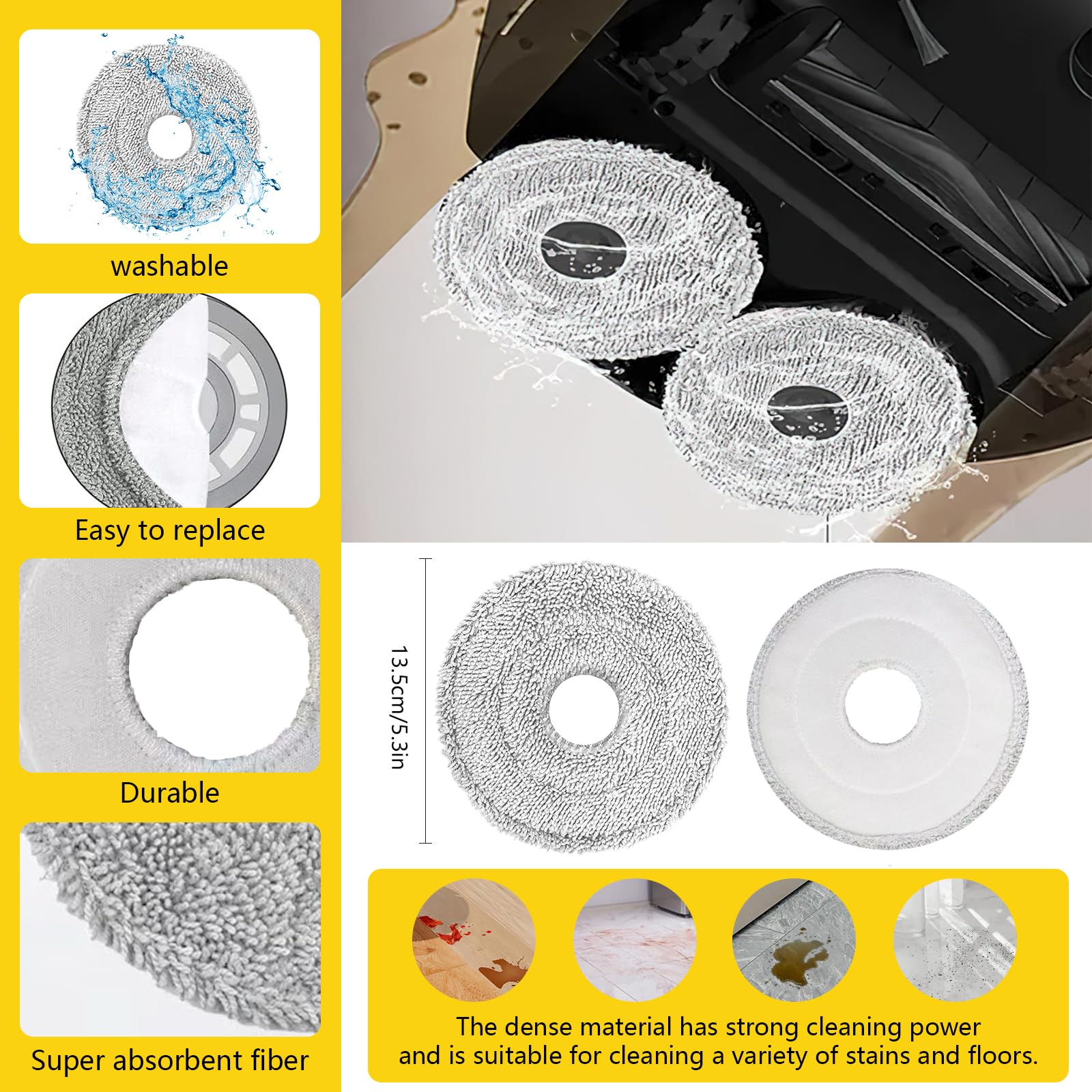 JoyBros Lot de 12 Serpillères pour Dreame L10s Ultra Gen 2, L10s Pro