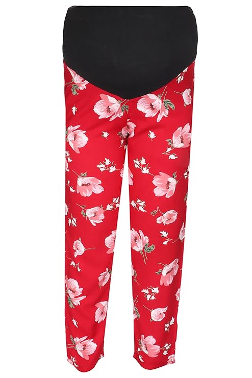 Rose Red Printed Maternity Pyjama