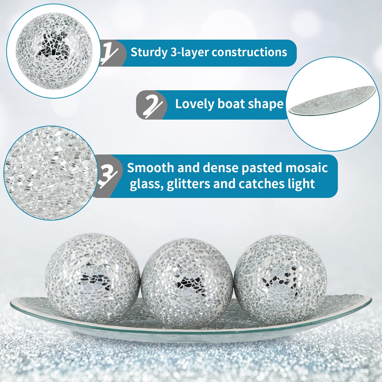 Amazon.co.jp: MDLUU センターピース ボウルとボールセット モザイク