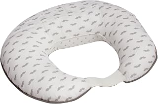 Bacati - 100 Percent Cotton Muslin (Nursing Pillow Cover Only, Grey Plus/Cross/Mustache/)