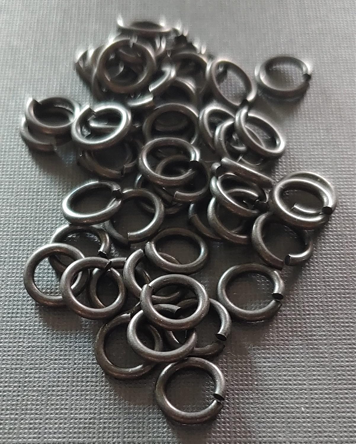 Snapeez II ULTRAPLATE Black Velvet Matte Plate Ring Hard Open Jump Ring 8mm Heavy Gauge (Pk 50) Jump Rings. The Ultra Secure No Solder Jump Ring. Made in USA.